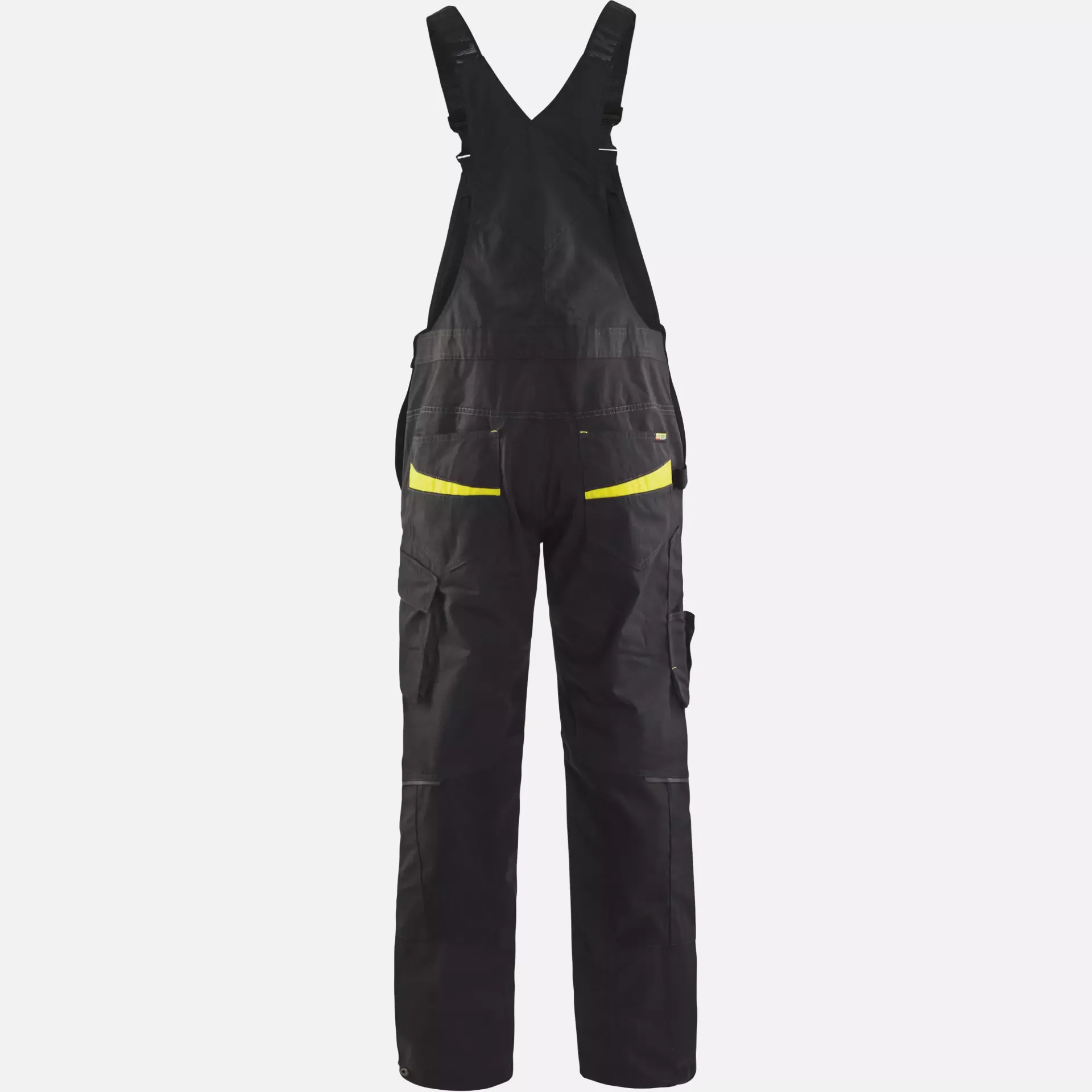 Blaklader 269513309933, Stretch Bib and Brace, Black/Yellow, image 3