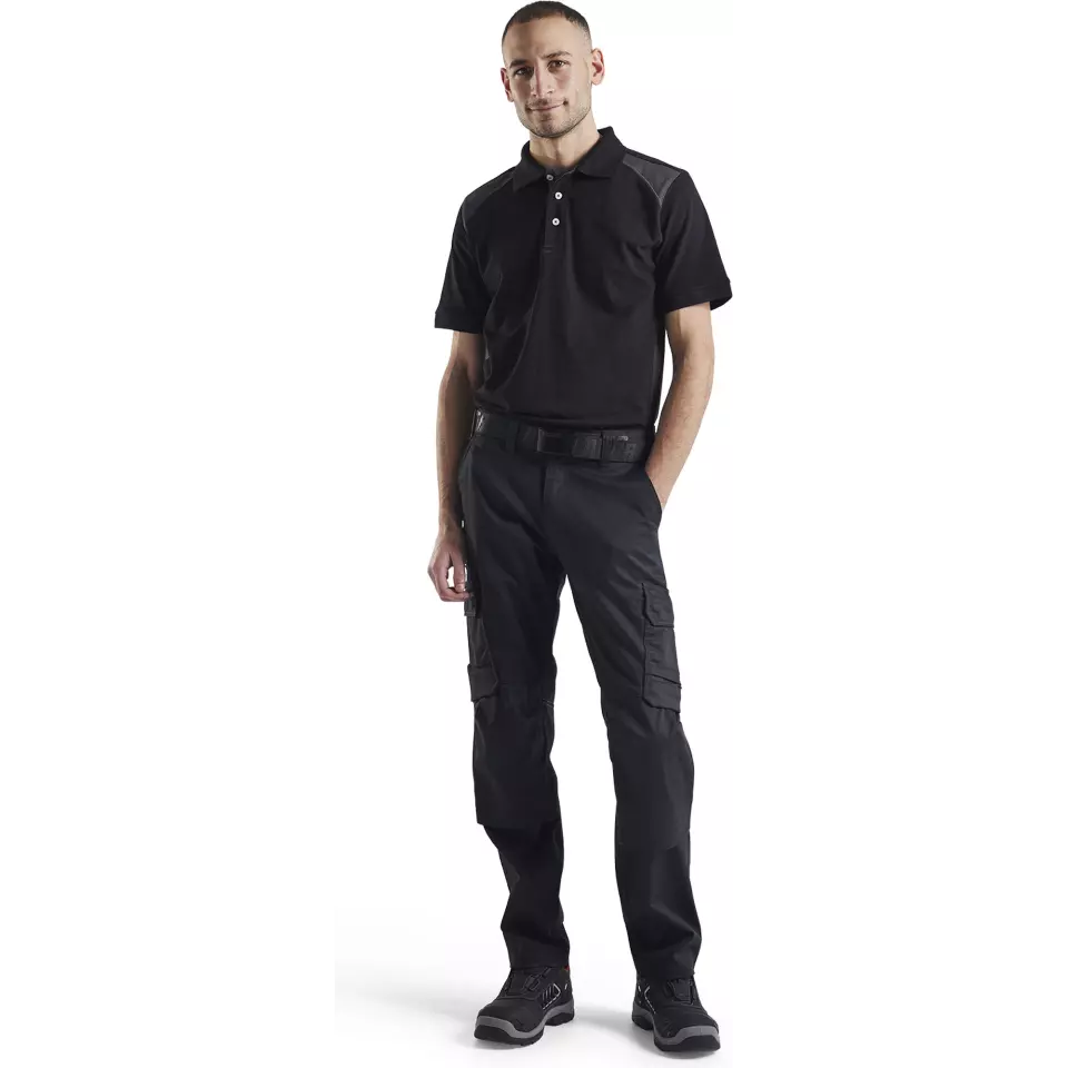 Blaklader 332410509998, Polo Shirt, Black/Dark Grey, image 5, gallery thumbnail