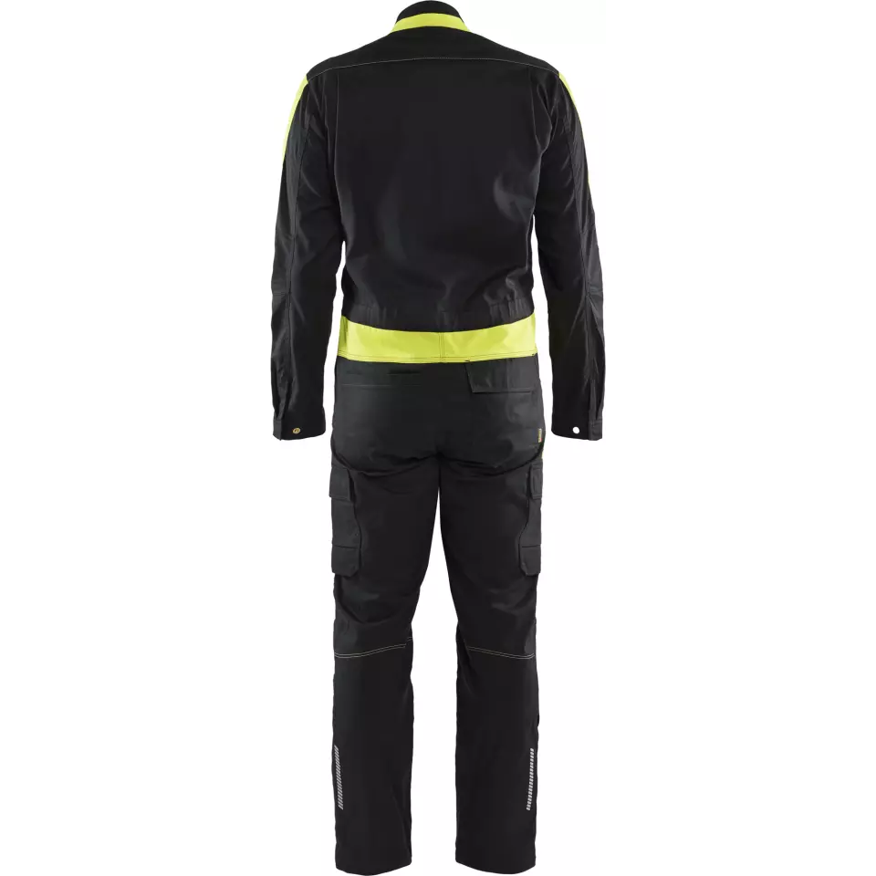 Blaklader 614418329933, Industrial Stretch Coverall, Black/Yellow, image 4, gallery thumbnail