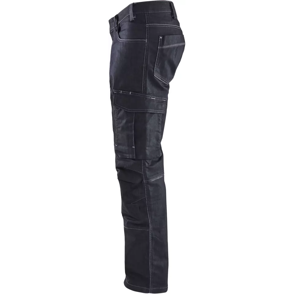 Blaklader 143911418900, Stretch Denim Work Trousers, Navy Blue, image 3, gallery thumbnail