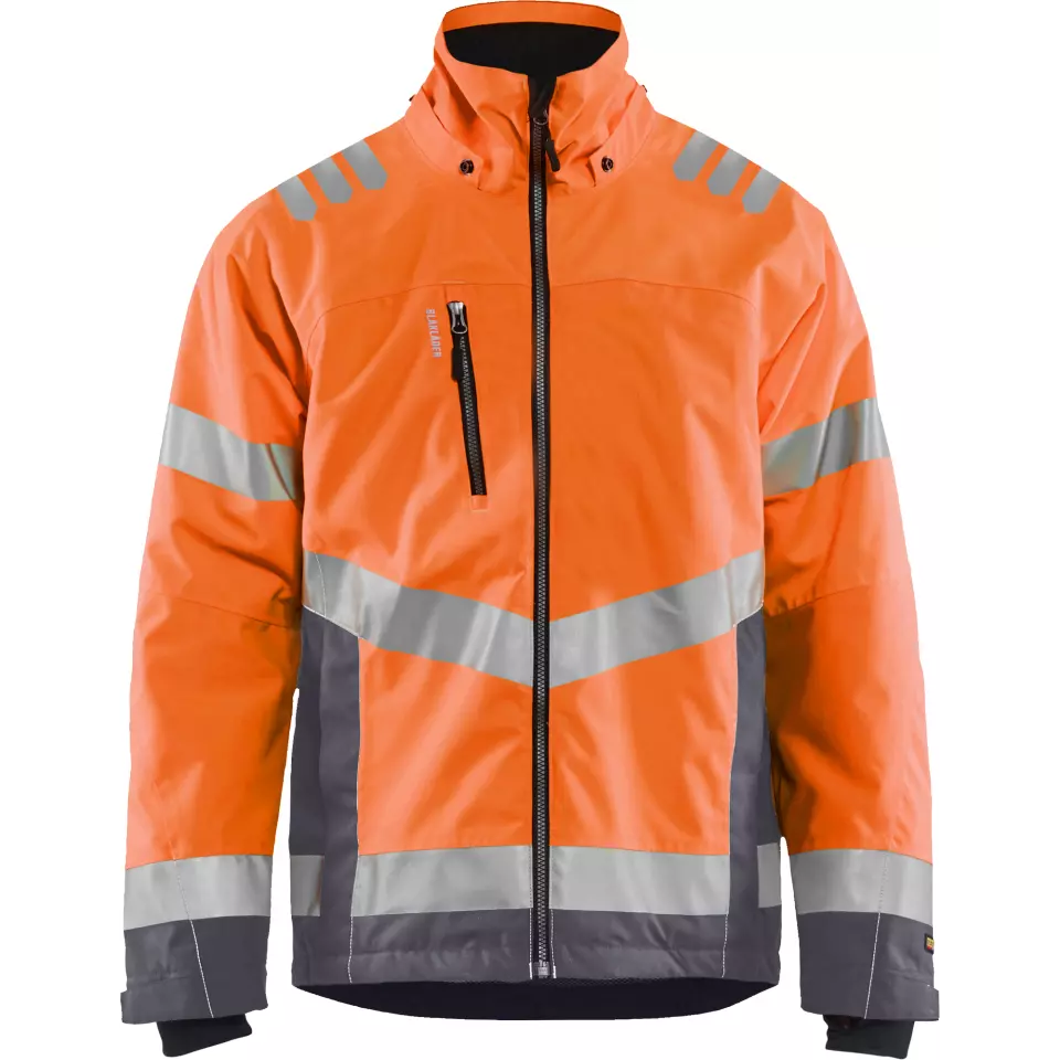 Blaklader 478019775396, High Vis Lined Lightweight Winter Jacket, Orange/Medium Grey, image 1, gallery thumbnail