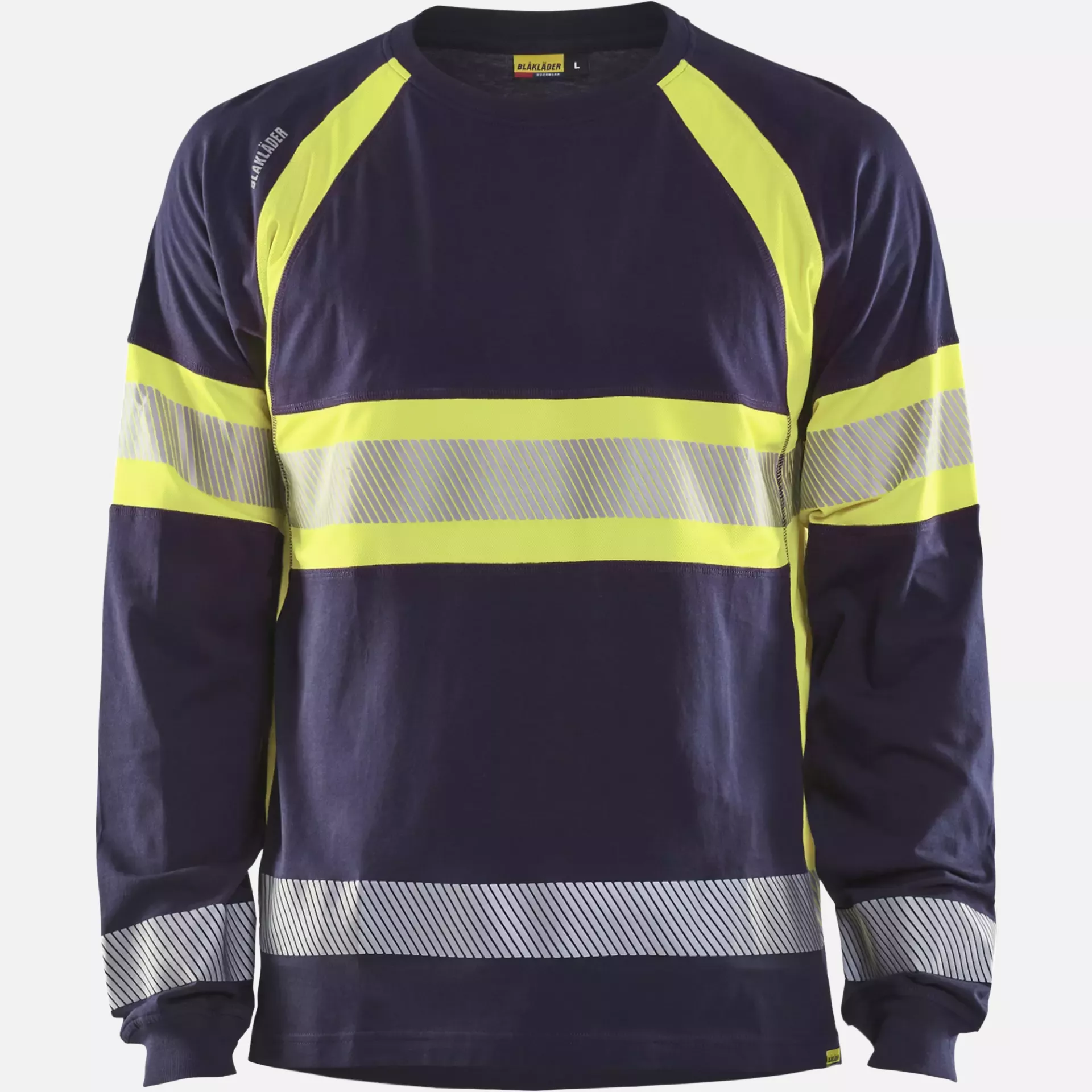 Blaklader 351010308833, High Vis Long Sleeve Shirt, Navy Blue/Yellow, image 1