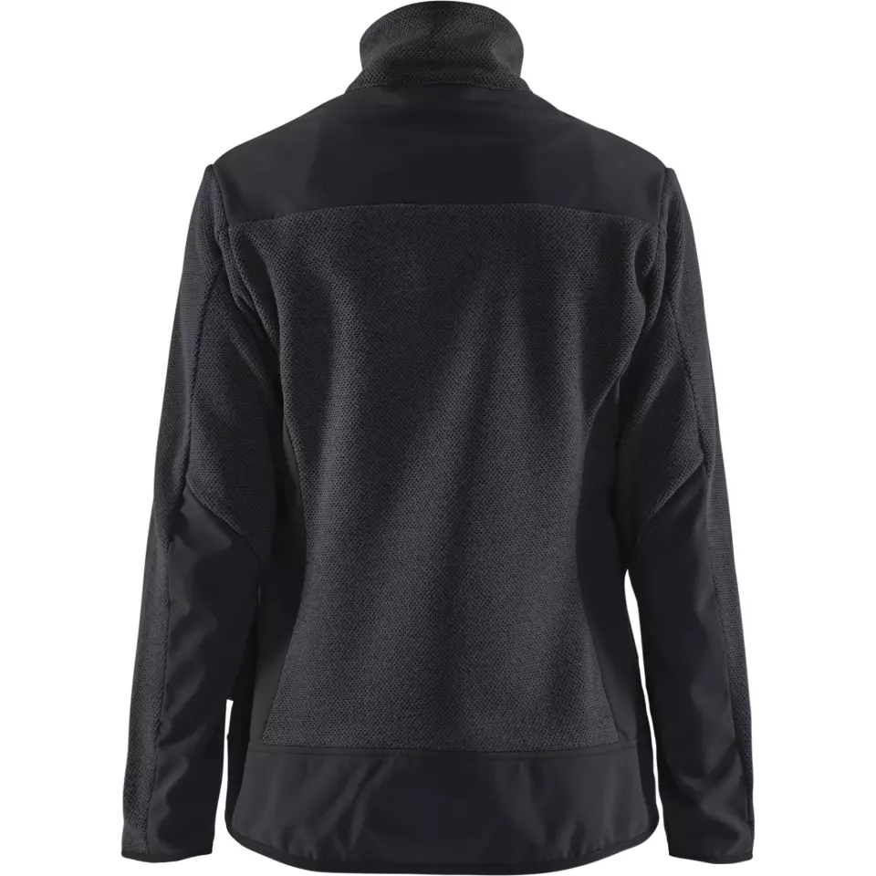 Blåkläder 594325369799, Women's Softshell Knitted Jacket, Dark Grey/Black, image 4, gallery thumbnail