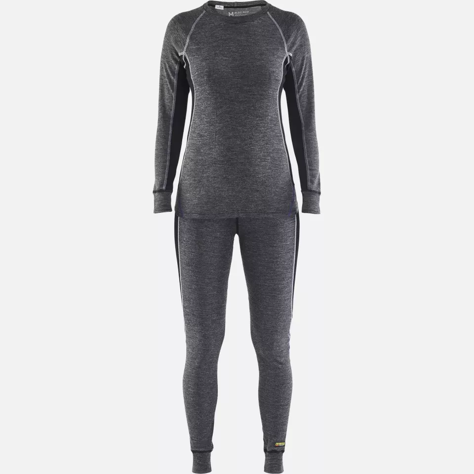 Blaklader 720117329699, Ladies Warm Merino Wool Long Johns, Mid Grey/Black, image 6, gallery thumbnail