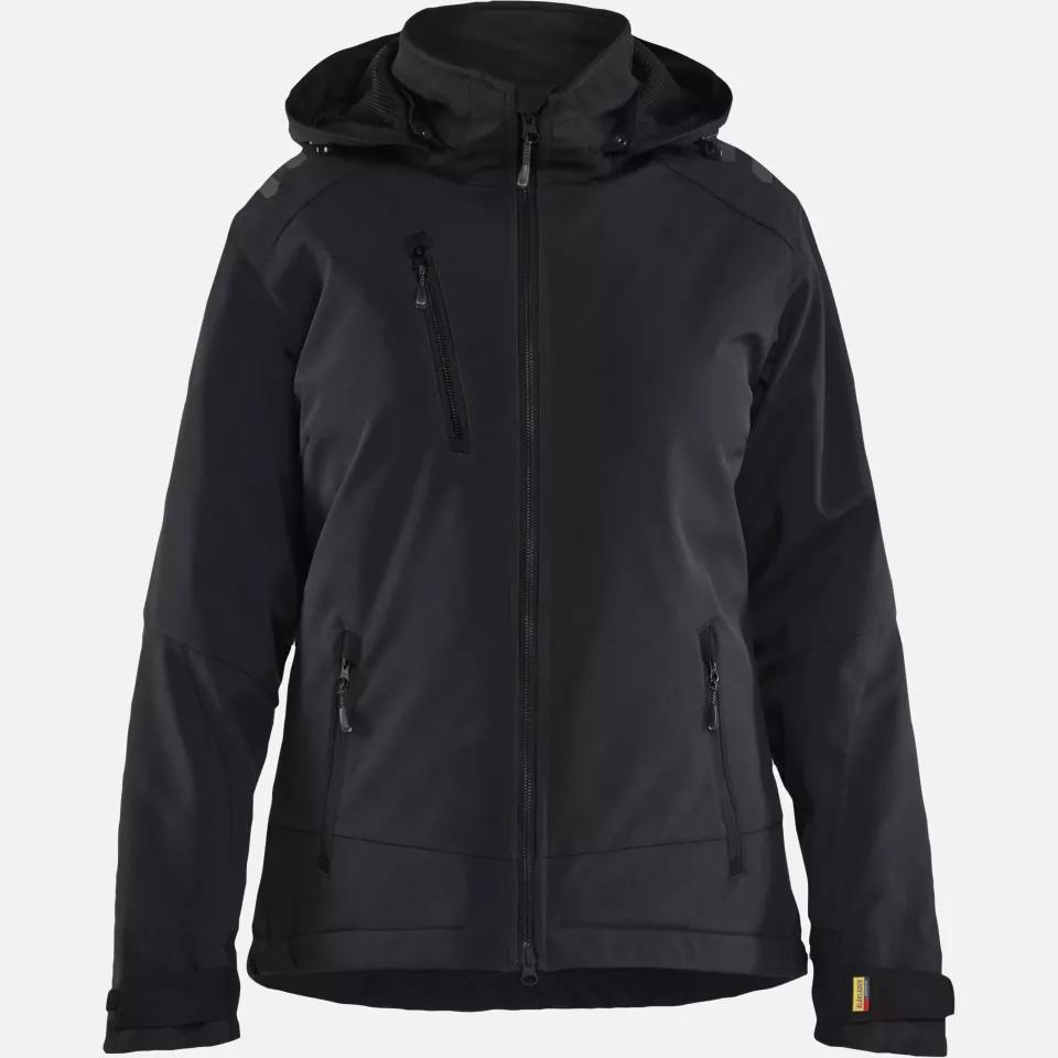 Blaklader 475125139999, Women's Lightly Lined Softshell Winter Jacket, Black, image 1, gallery thumbnail