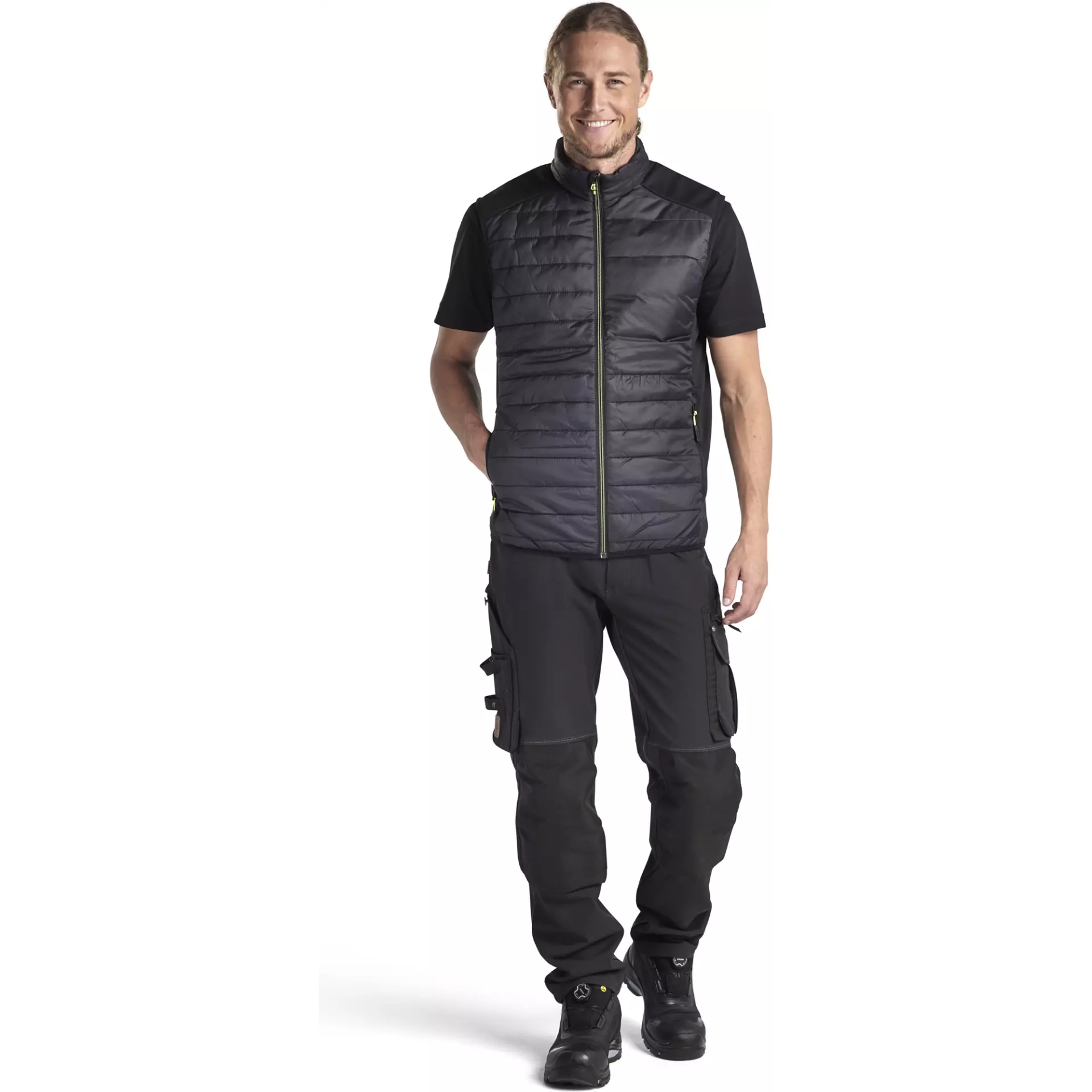 Blaklader 386320309933, Gefütterte Weste, Schwarz/Gelb, image 5