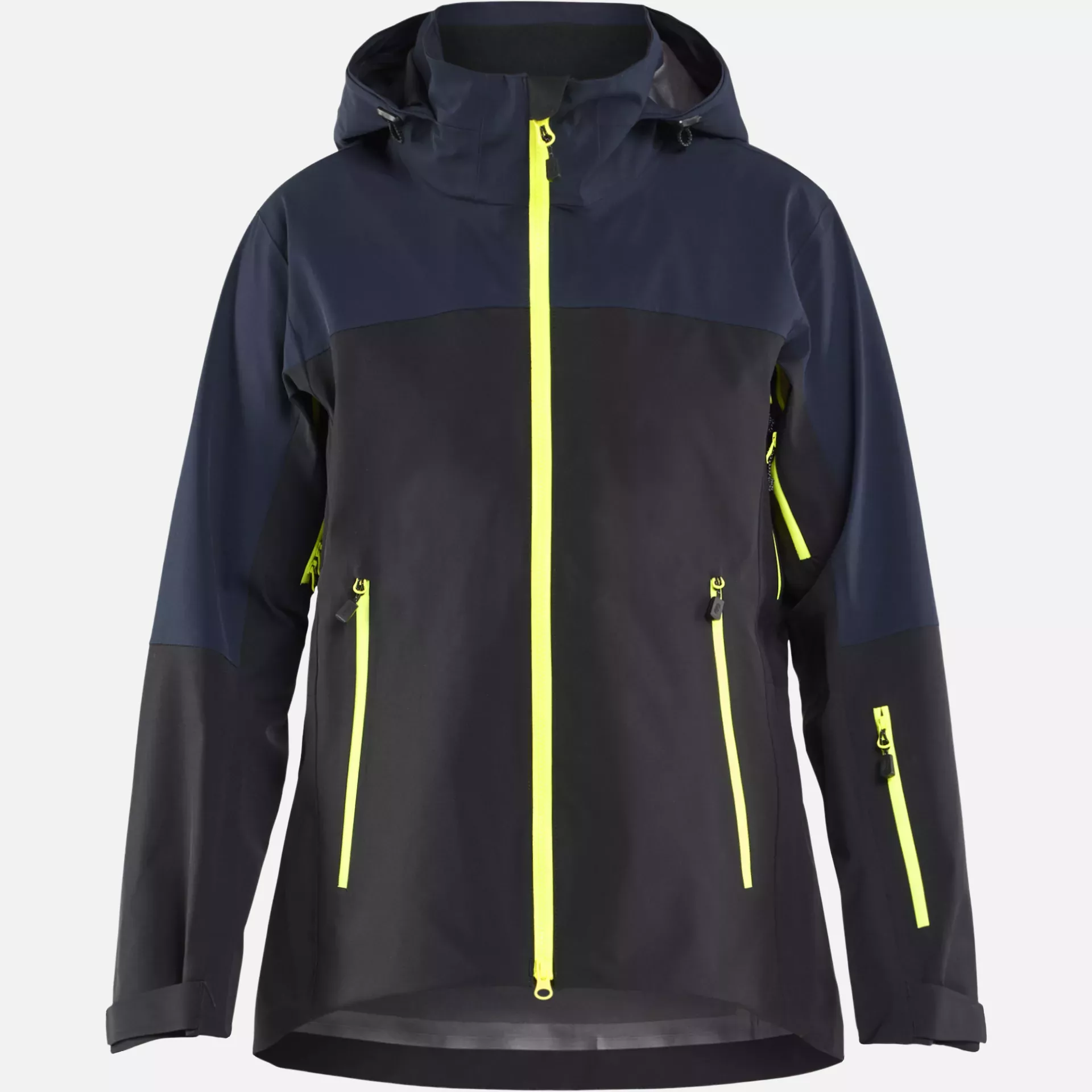 Blaklader 470819168633, Striker Ladies Stretch Shell Jacket, Dark Navy/High Vis Yellow, image 1