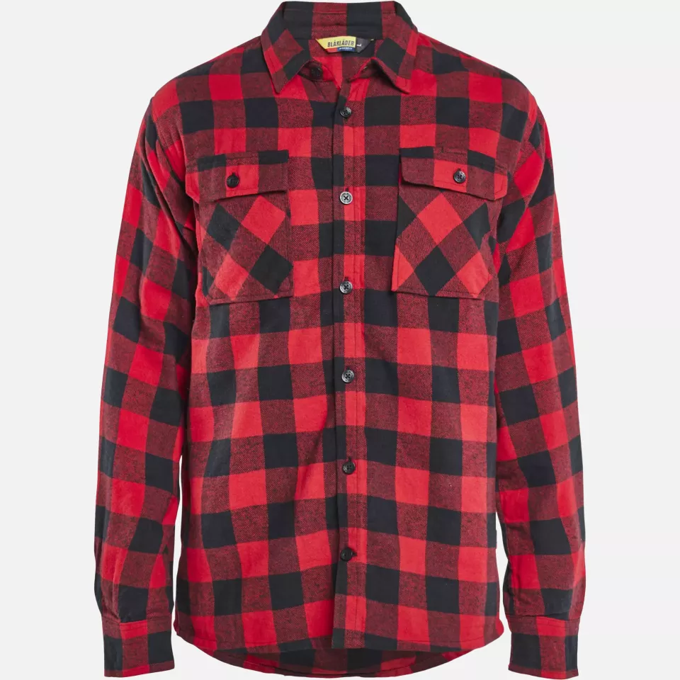Blaklader 328811685699, Flannel Shirt, Red/Black, image 1, gallery thumbnail
