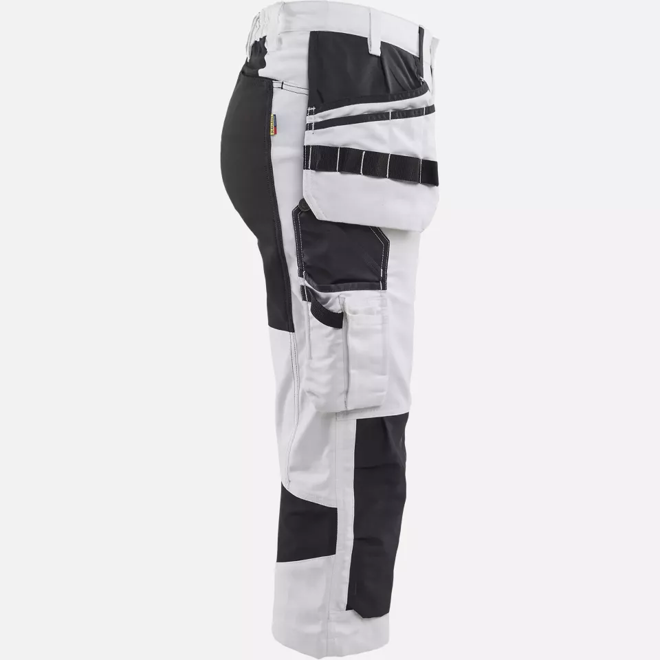 Blaklader 710913101099, Women's Painter Pirate Trousers with Stretch, White/Black, image 2, gallery thumbnail