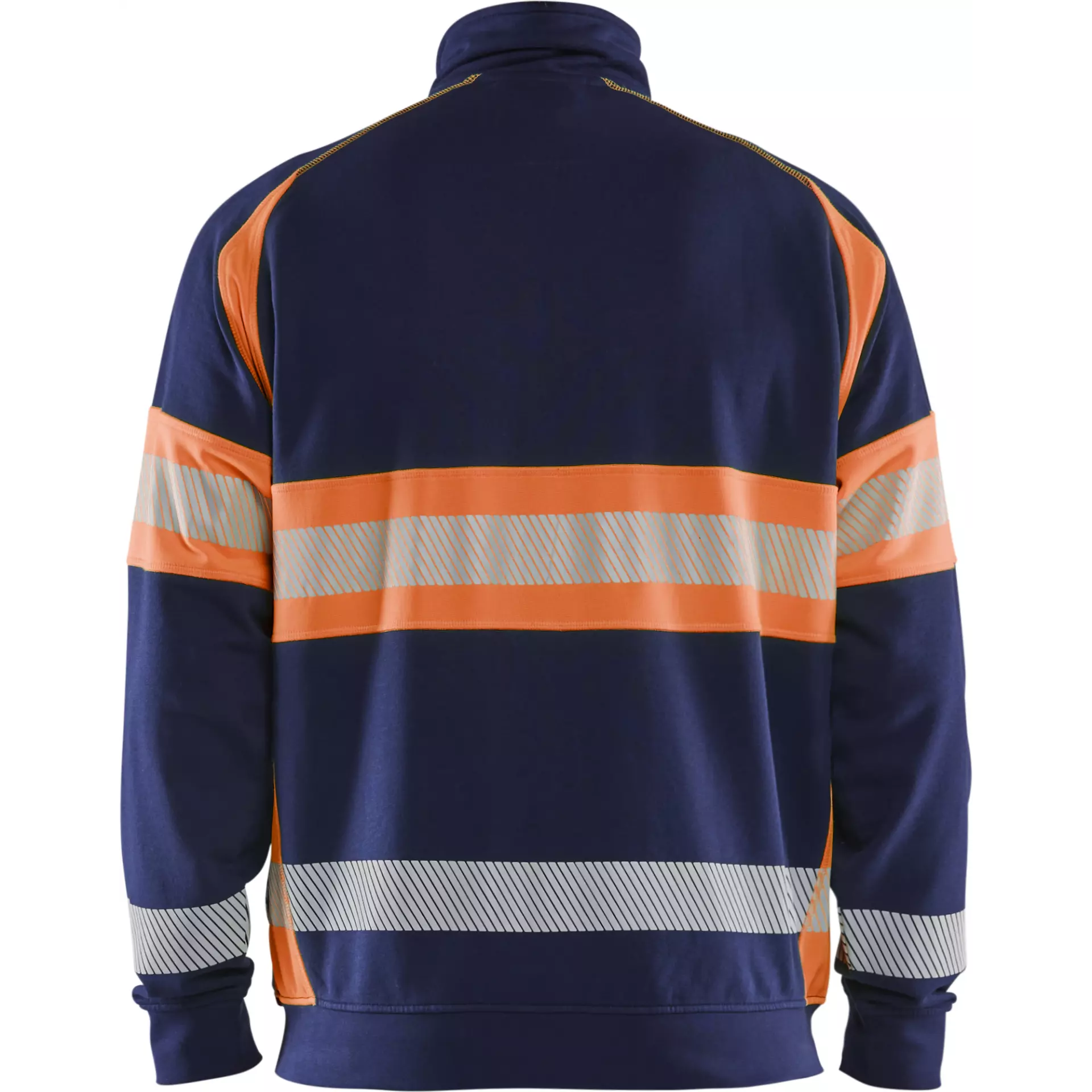 Blaklader 355111588953, High Vis Sweat Jacket, Navy Blue/Orange, image 4