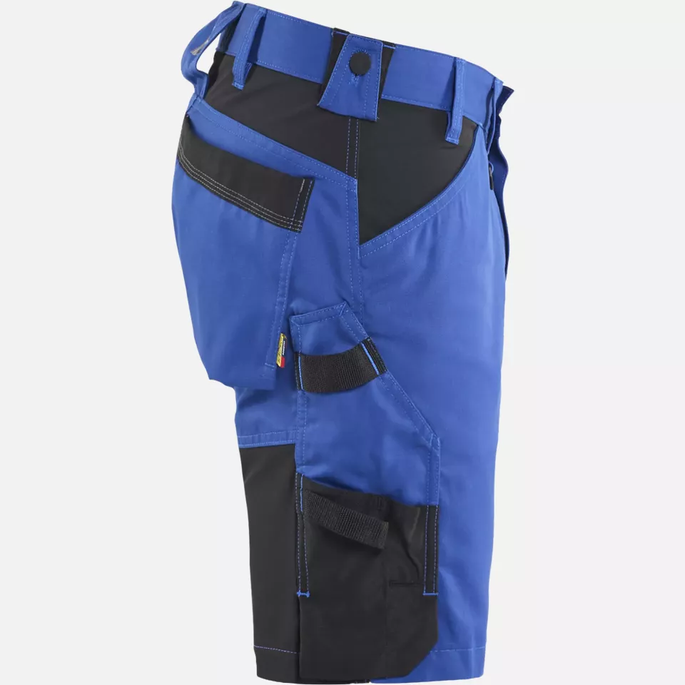 Blaklader 175318328599, Stretch Craftsman Shorts, Royal Blue/Black, image 2, gallery thumbnail
