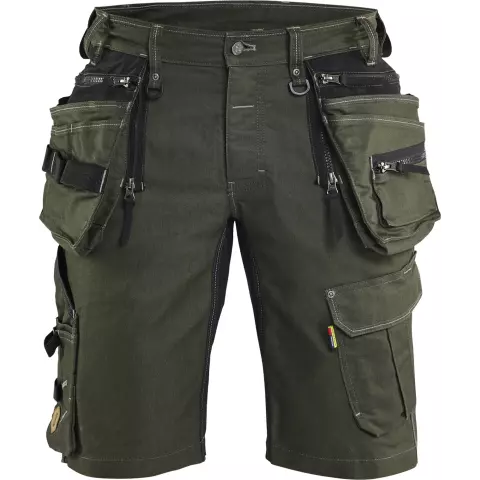 Blaklader X1900 Stretch Craftsman Shorts, Forest Green/Black
