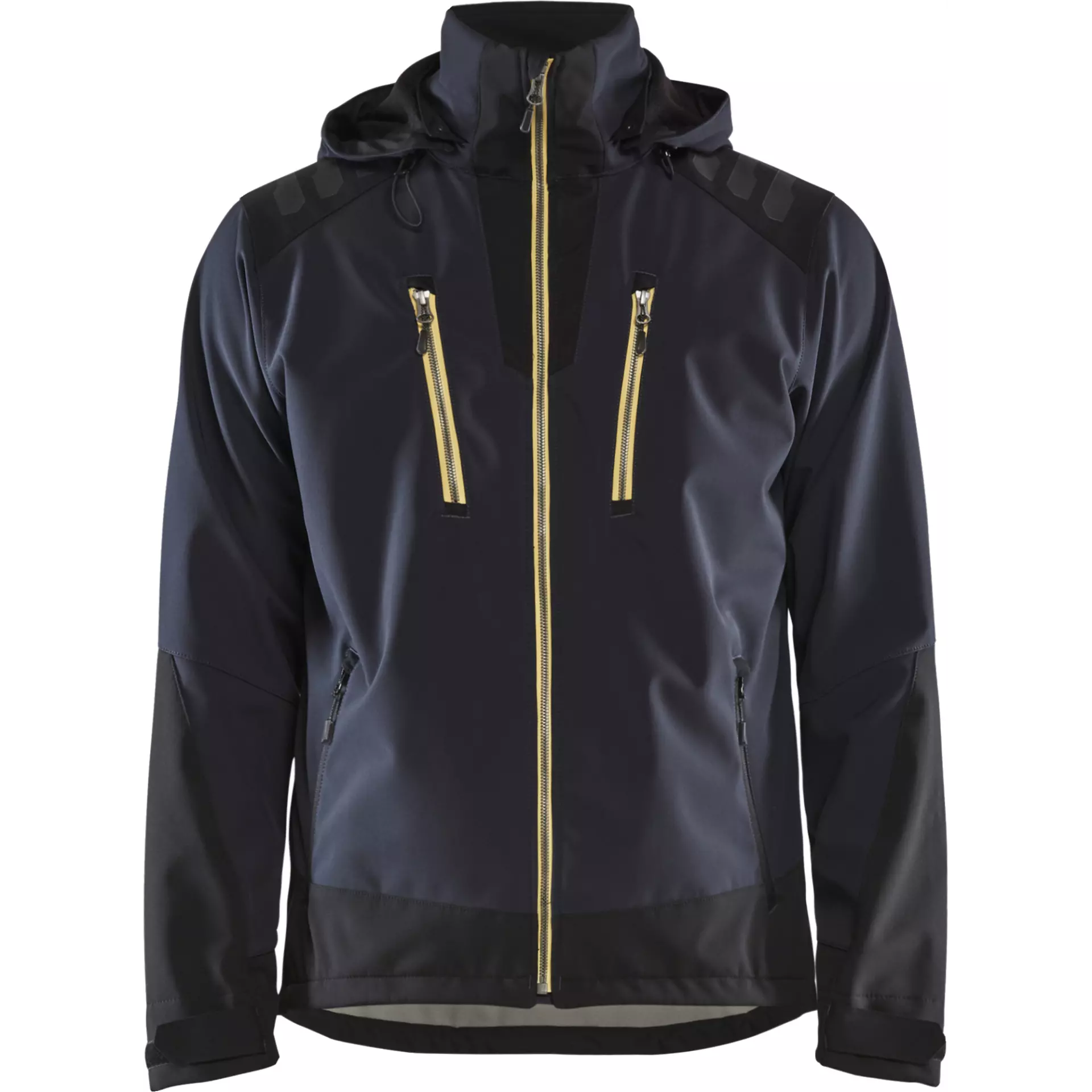 Blåkläder 474925138635, Softshell Jacket, Navy Blue/Yellow