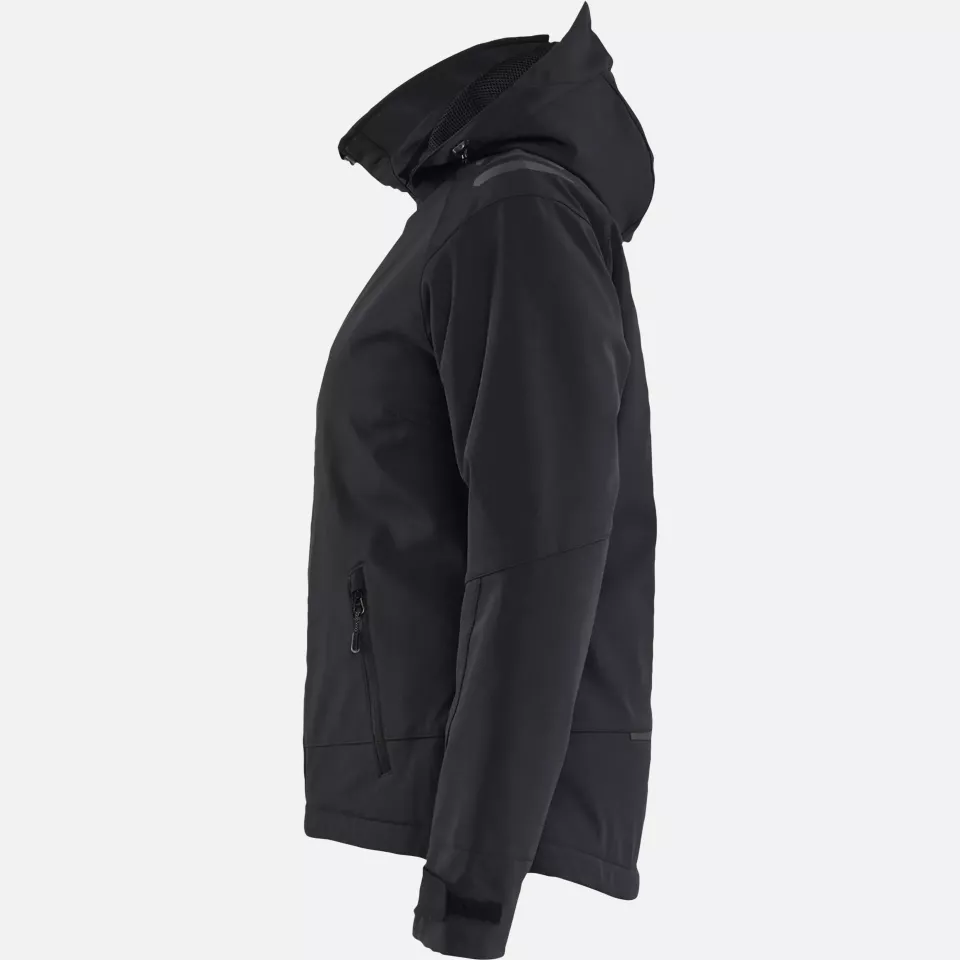 Blaklader 475125139999, Women's Lightly Lined Softshell Winter Jacket, Black, image 3, gallery thumbnail