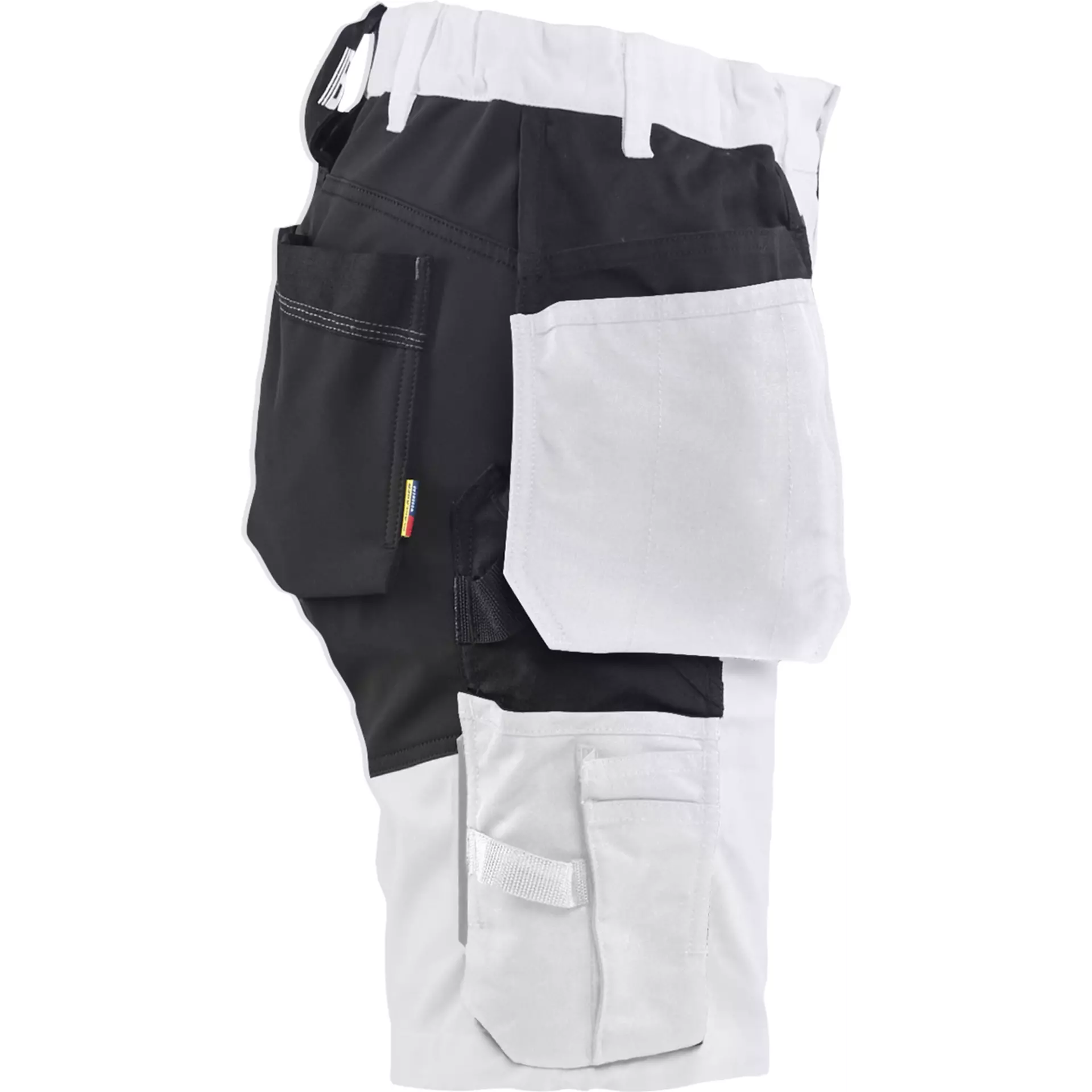 Blåkläder 723318321099, Women's Stretch Painter Shorts, White/Black, image 2