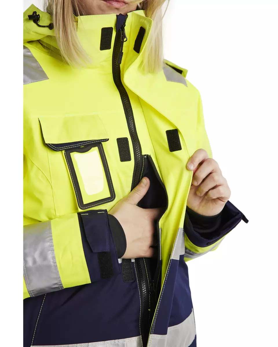 Blaklader 487219873389, High Vis Women's Winter Jacket, Yellow/Navy Blue, image 7, gallery thumbnail
