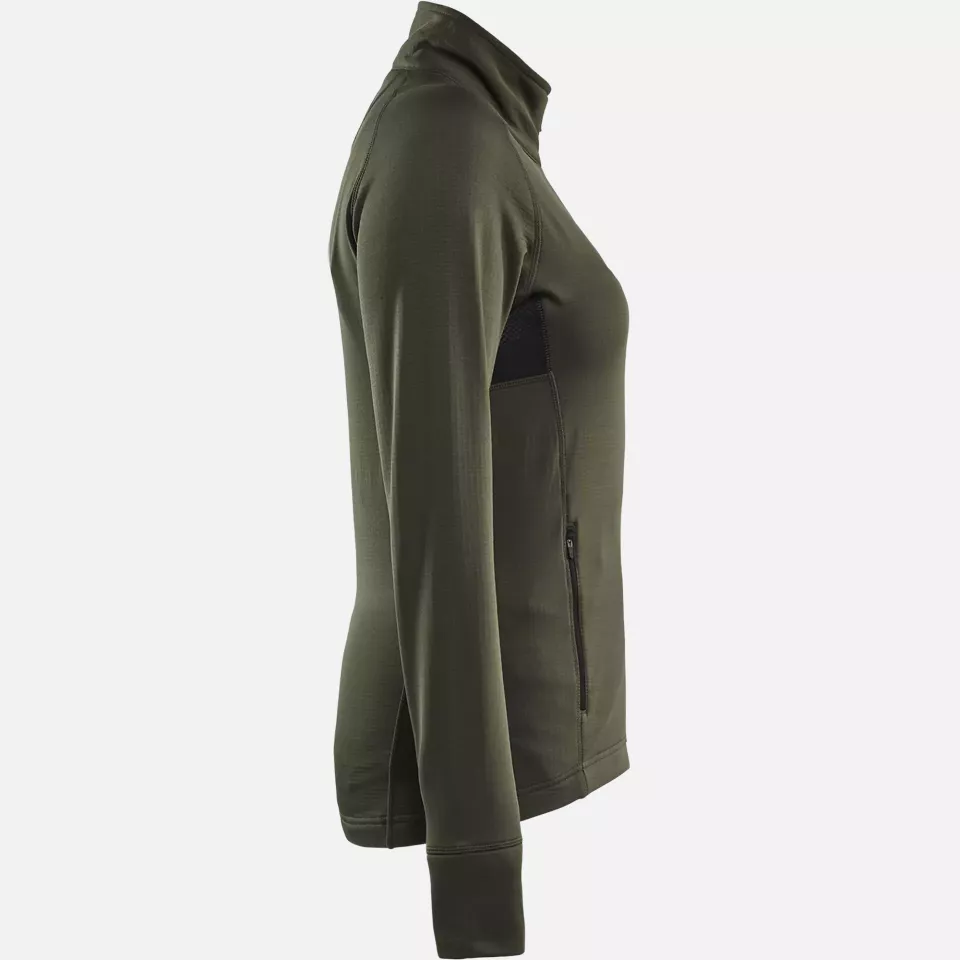 Blaklader 474525394209, STRIKER Women's Fleece Jacket, Forest Green, image 2, gallery thumbnail