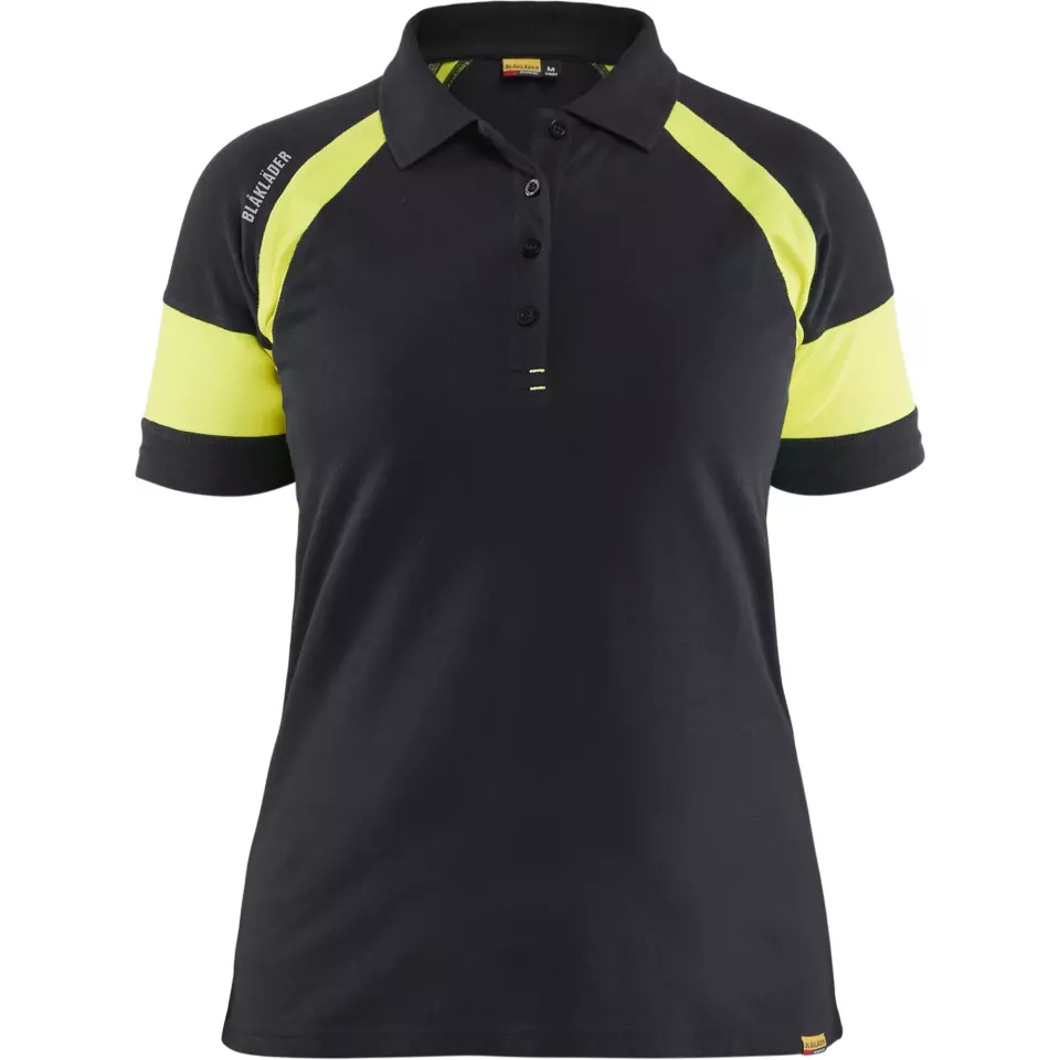 Blaklader 352910509933, High Vis Ladies Polo Shirt, Black/Yellow