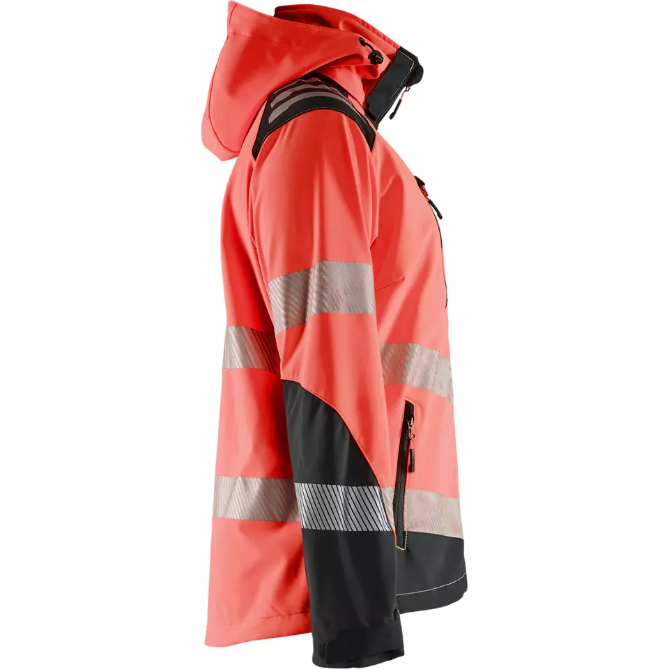 Blaklader 479125135599, High Vis Damen Softshell Jacke, Rot/Schwarz, image 2, gallery thumbnail