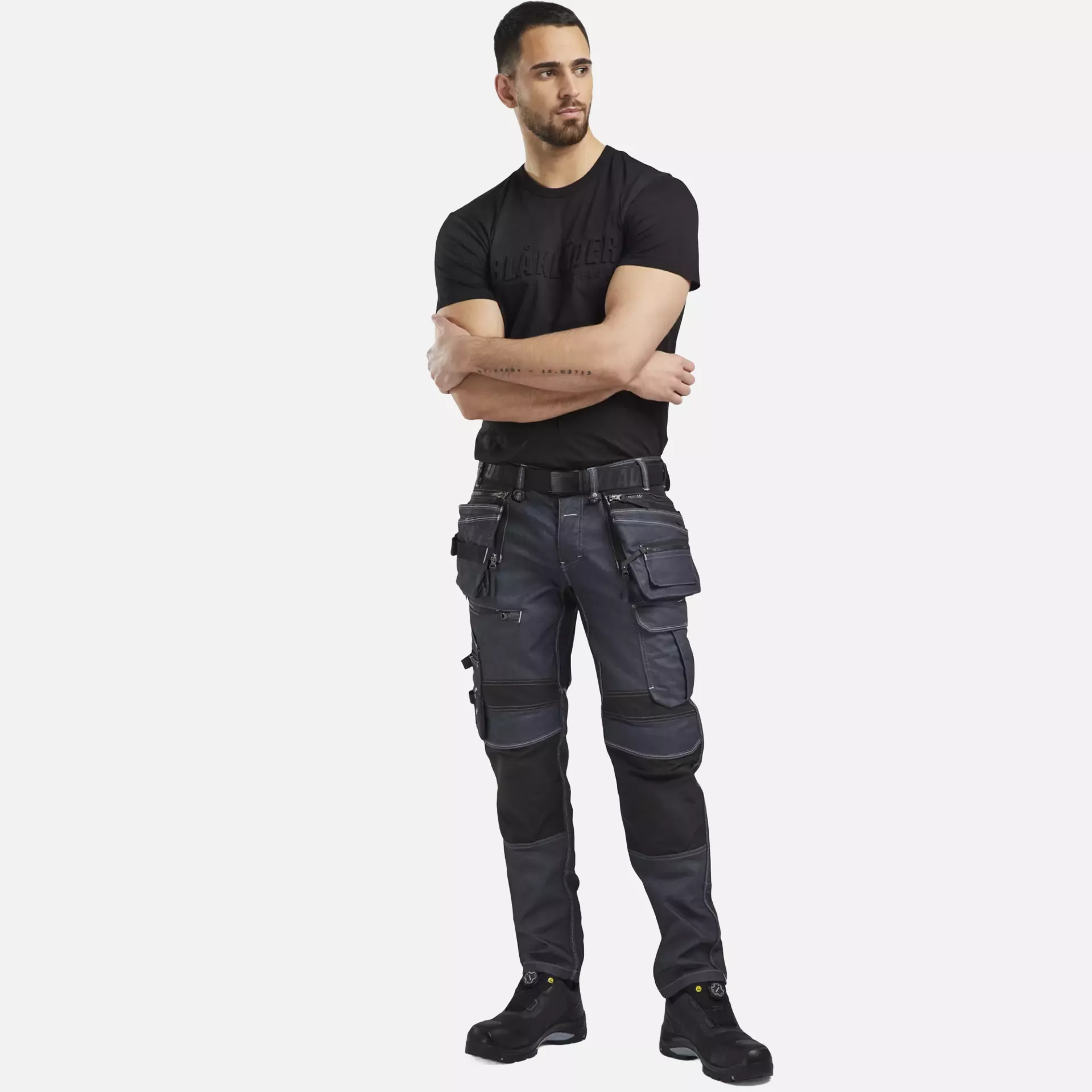 Blaklader 199011418999, X1900 Stretch Craftsman Work Trousers, Navy/Black, image 5