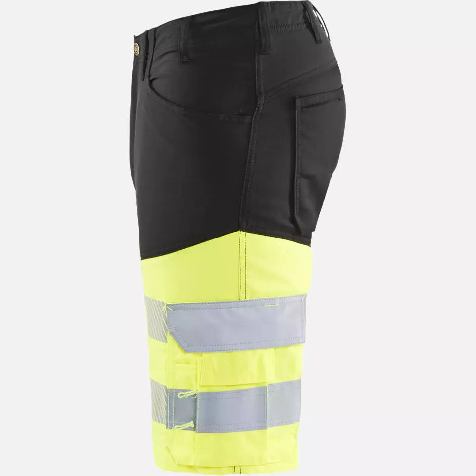 Blaklader 154118119933, High Vis Stretch Shorts, Black/Yellow, image 3, gallery thumbnail