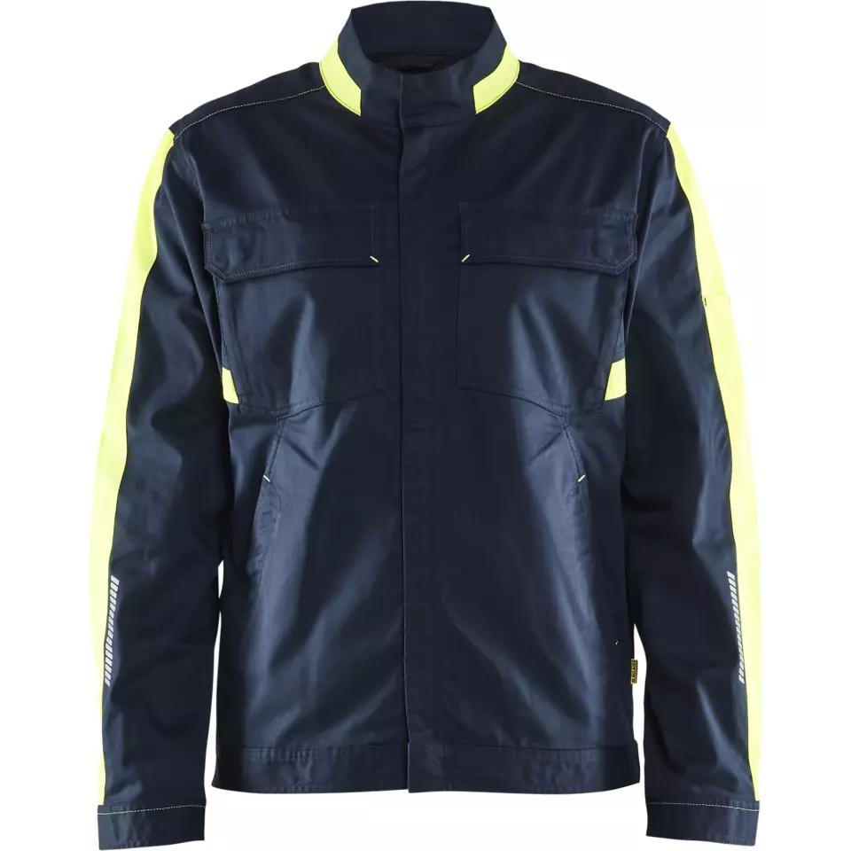 Blaklader 444418328633, Industry Stretch Jacket, Dark Navy/Yellow