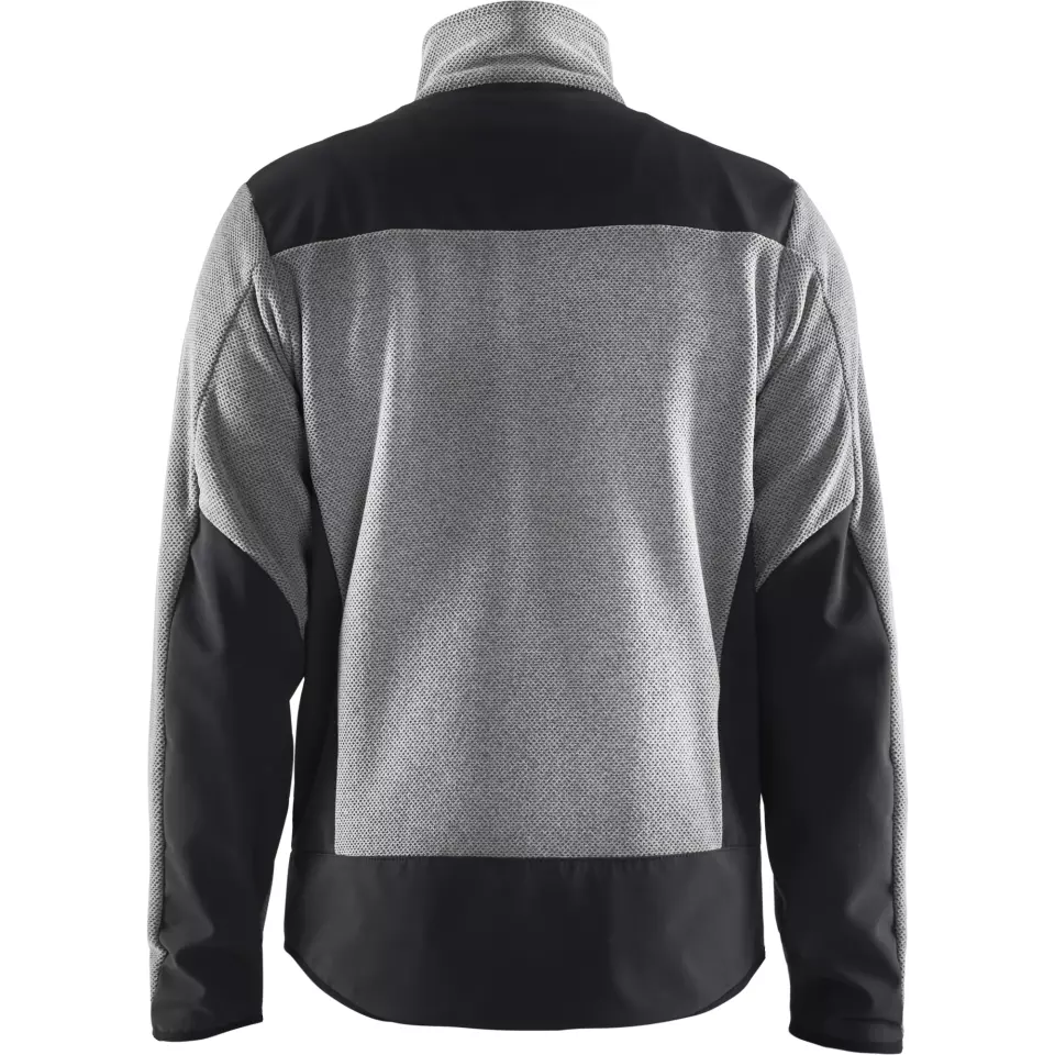 Blåkläder 594225369099, Softshell Knit Jacket, Grey Melange/Black, image 4, gallery thumbnail