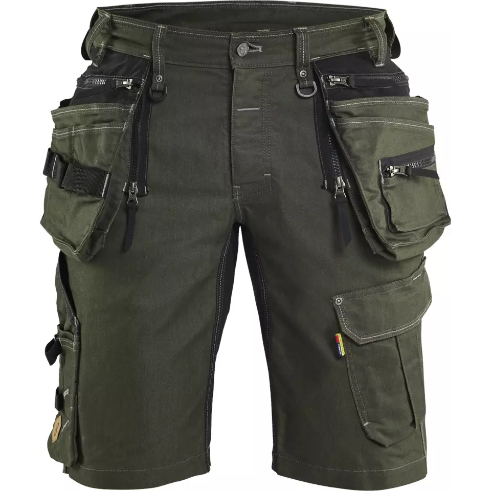 Blaklader 199211414298, X1900 Stretch Craftsman Shorts, Forest Green/Black, image 1, gallery thumbnail