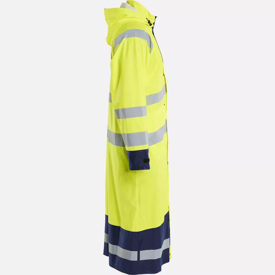Blaklader 432520003389, High Vis Raincoat, Yellow/Navy, image 2, gallery thumbnail