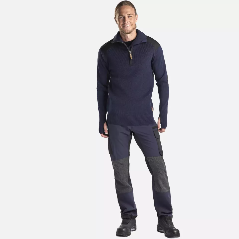 Blaklader 463010718698, Wool Sweatshirt, Dark Navy/Dark Grey, image 5, gallery thumbnail
