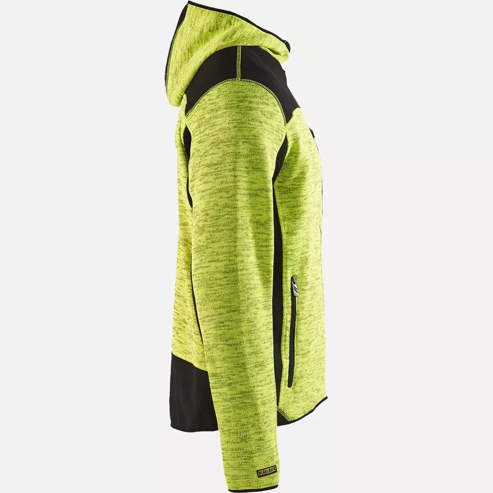 Blaklader 493021173399, Knitted Softshell Jacket, Yellow/Black, image 2, gallery thumbnail