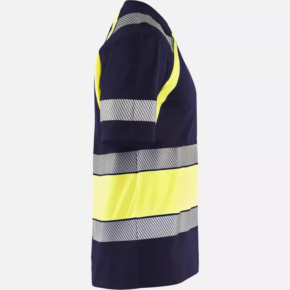 Blaklader 342110308833, High Vis T-Shirt, Marineblau/Gelb, image 2, gallery thumbnail