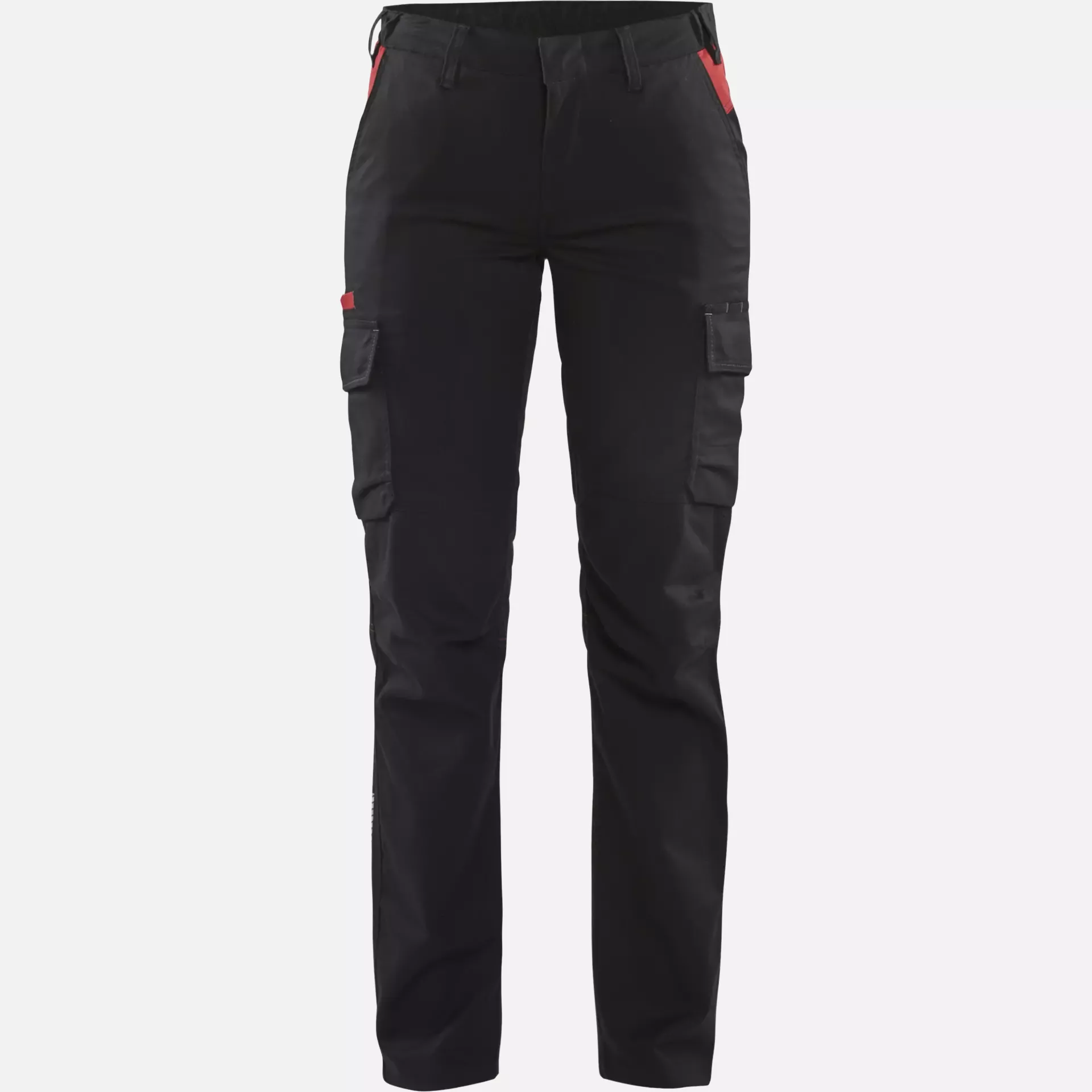 Blaklader 714418329956, Ladies Stretch Industry Work Trousers, Black/Red, image 1