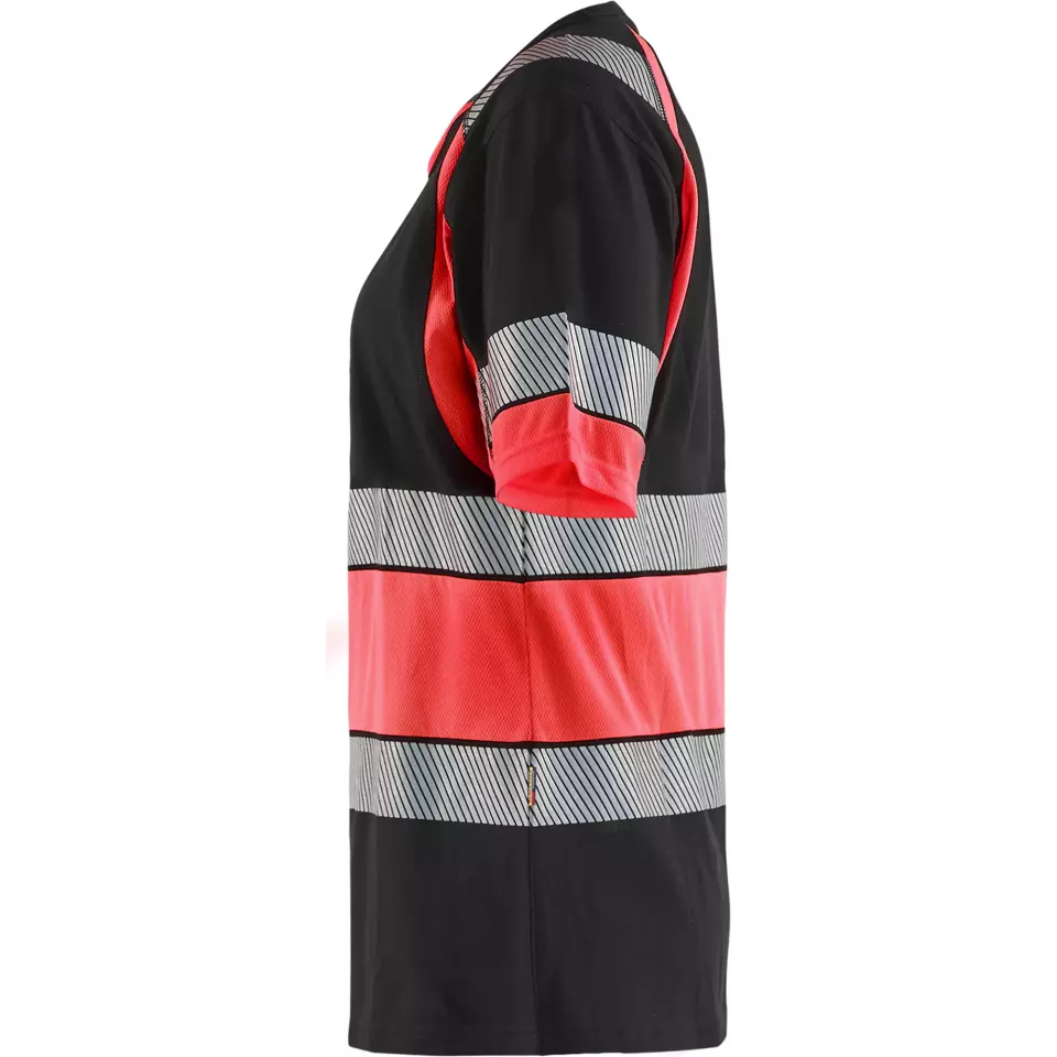 Blåkläder 341010309955, High Vis Women's T-Shirt, Black/High Vis Red, image 3, gallery thumbnail