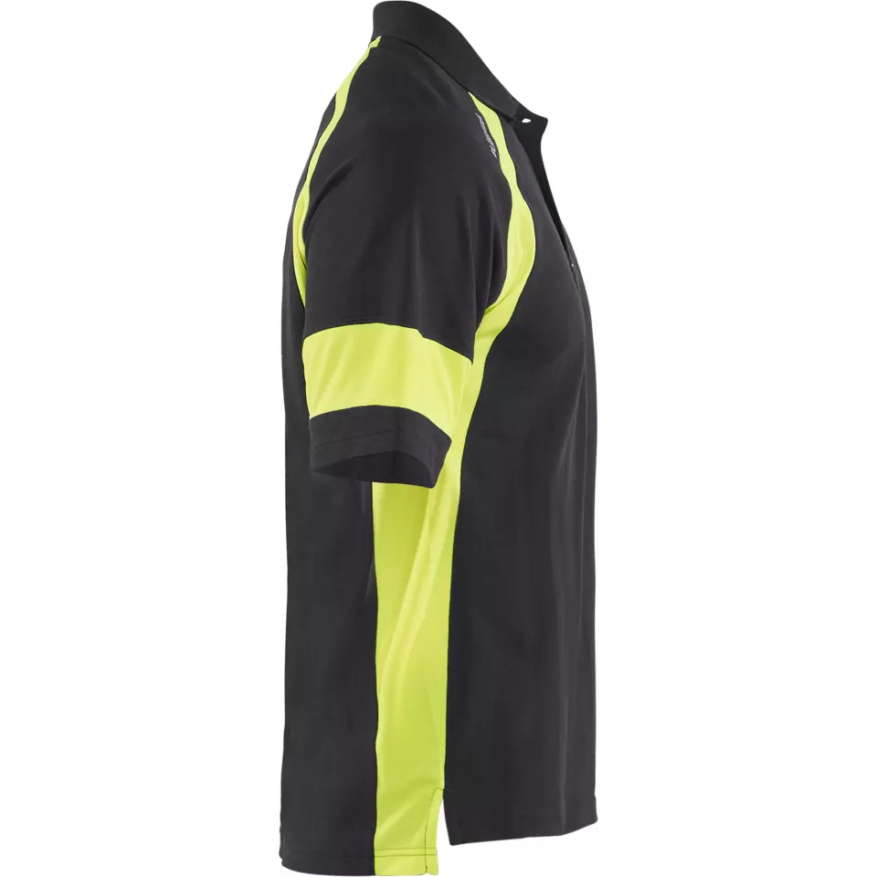 Blaklader 352810509933, High Vis Polo Shirt, Black/Yellow, image 2, gallery thumbnail