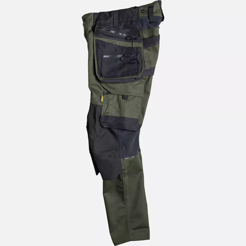 Blaklader 197011494298, STRIKER Stretch Craftsman Work Trousers, Forest Green/Black, image 9, gallery thumbnail