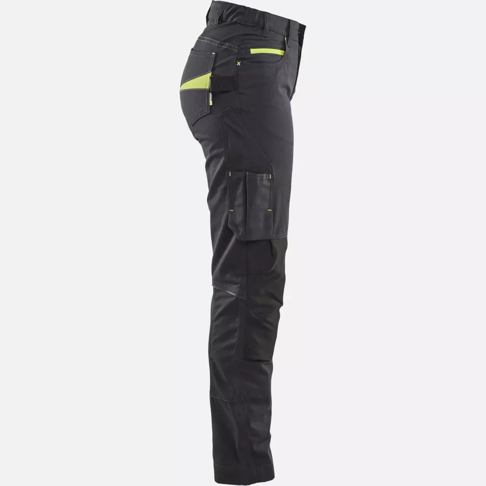 Blaklader 719513309933, Damen Stretch Arbeitshose, Schwarz/Gelb, image 2, gallery thumbnail