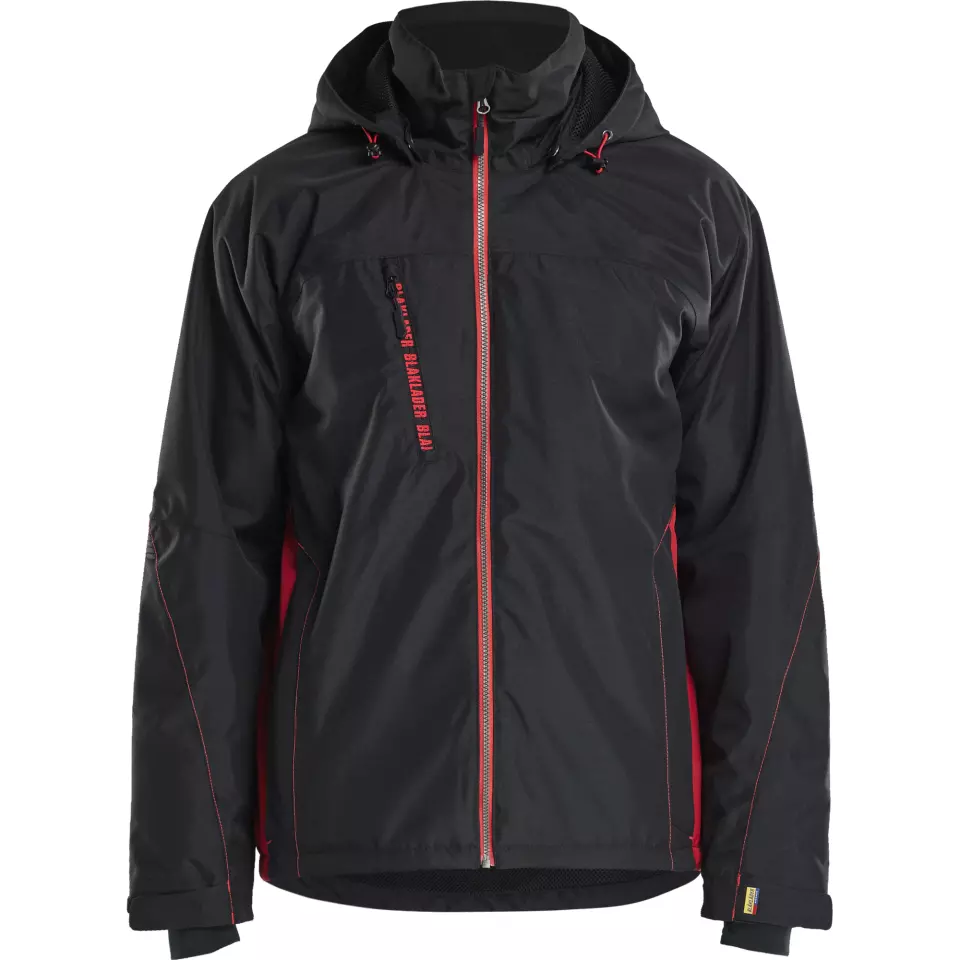 Blaklader 489019779956, Lined Lightweight Winter Jacket, Black/Red