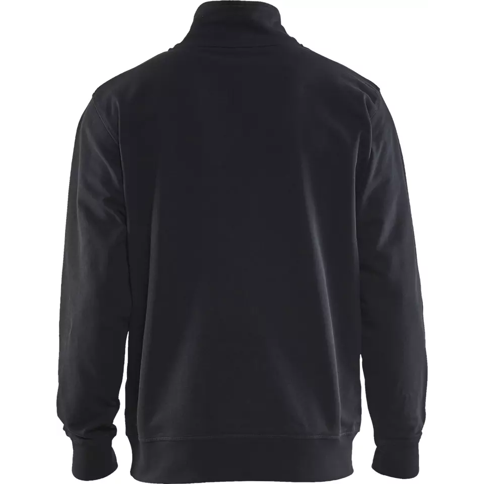 Blåkläder 335311589996, Two-Tone Half-Zip Sweatshirt, Black/Medium Grey, image 3, gallery thumbnail