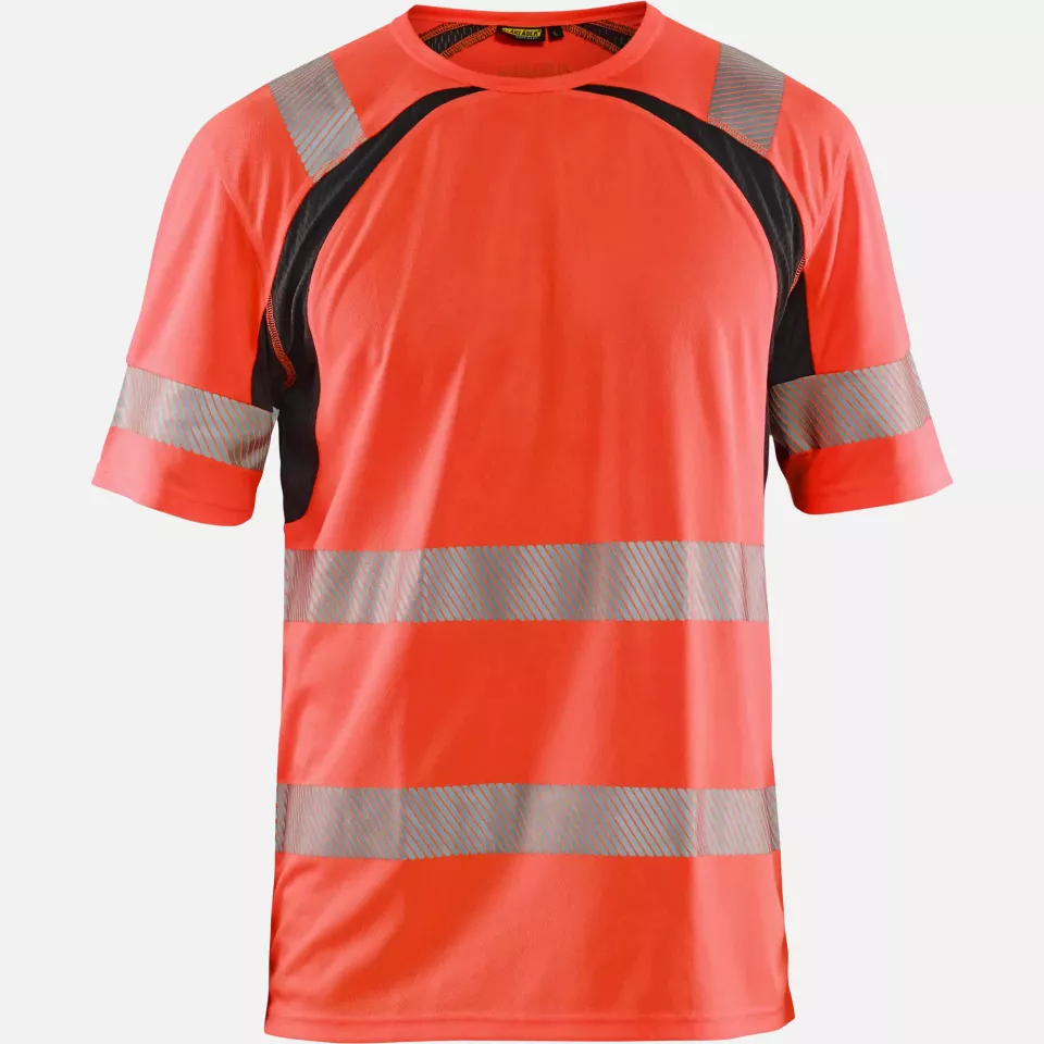 Blaklader 339710135599, High Vis UV Protection T-Shirt, Red/Black, image 1, gallery thumbnail