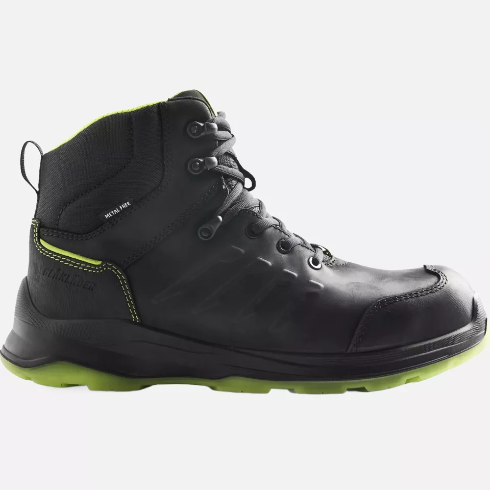 Blaklader 241300009943, SPRINTER Safety Shoe, Black/Lime Green, image 1, gallery thumbnail