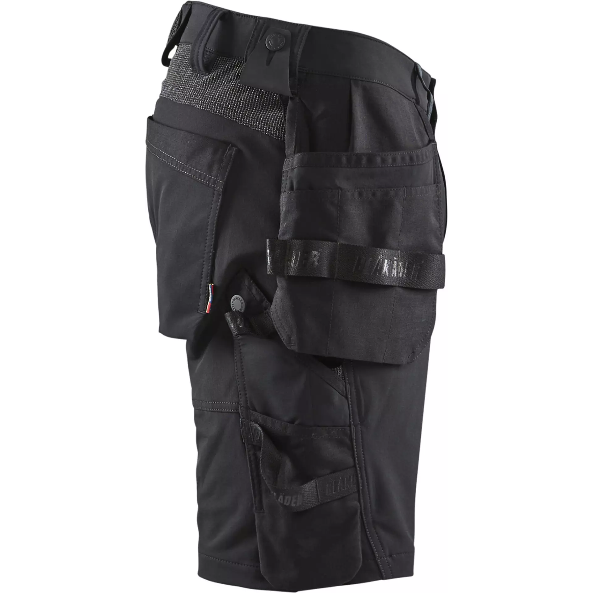 Blåkläder 152016459998, 4-Way Stretch Craftsmen Shorts, Black/Dark Grey, image 2