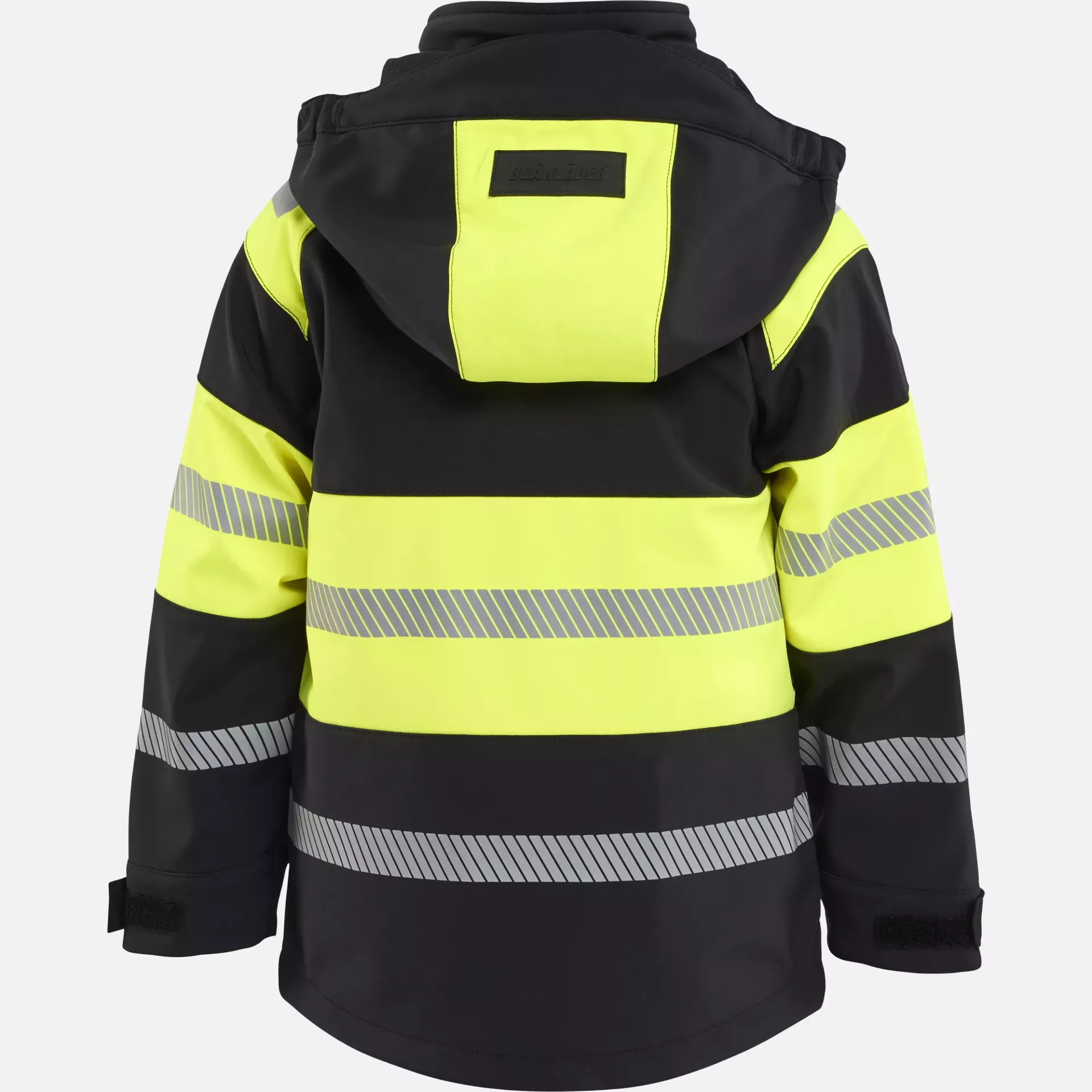 Blaklader 521125139933, Kids Softshell Jacket, Black/High Vis Yellow, image 4