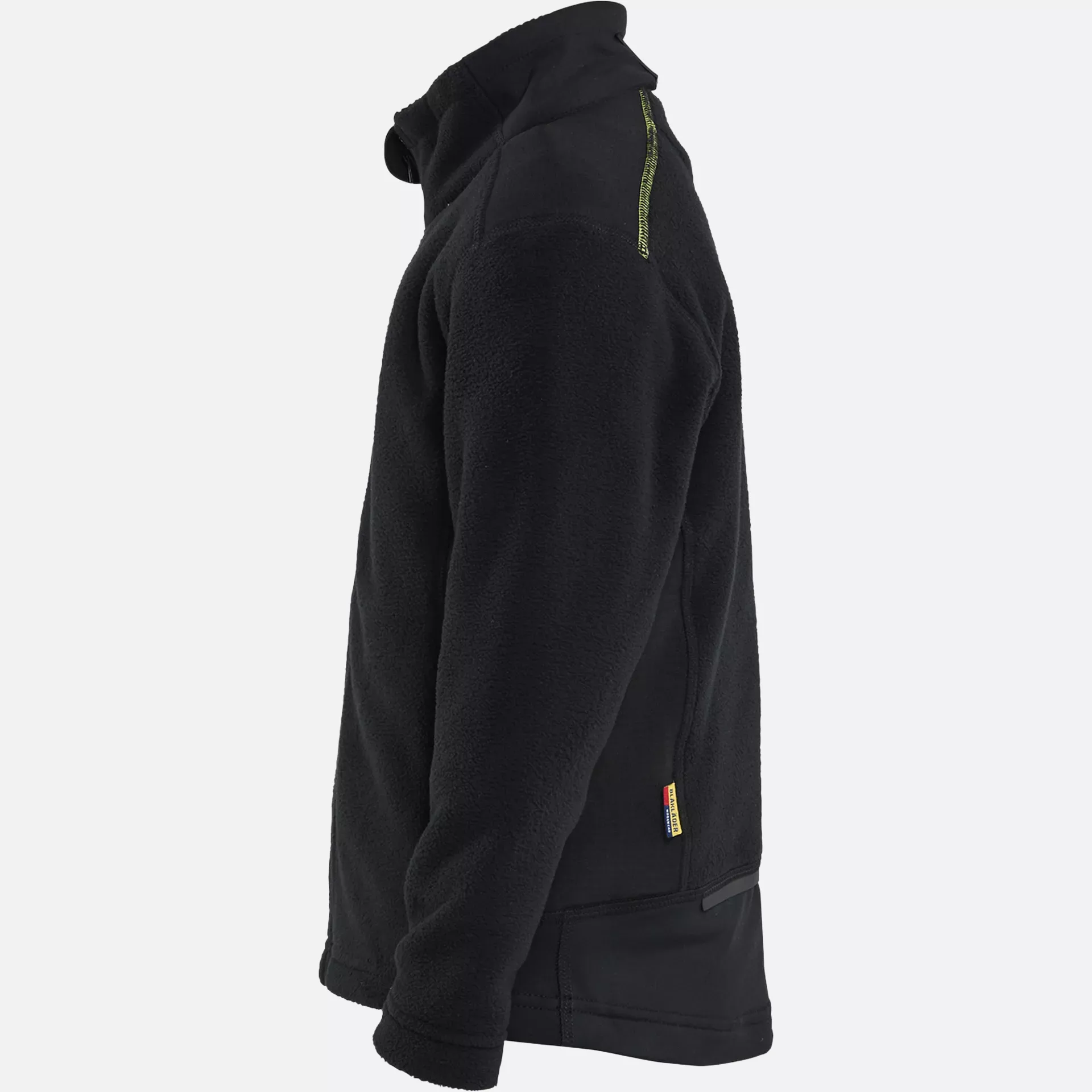 Blaklader 520610109933, Kids Microfleece Pullover, Black/High Vis Yellow, image 3