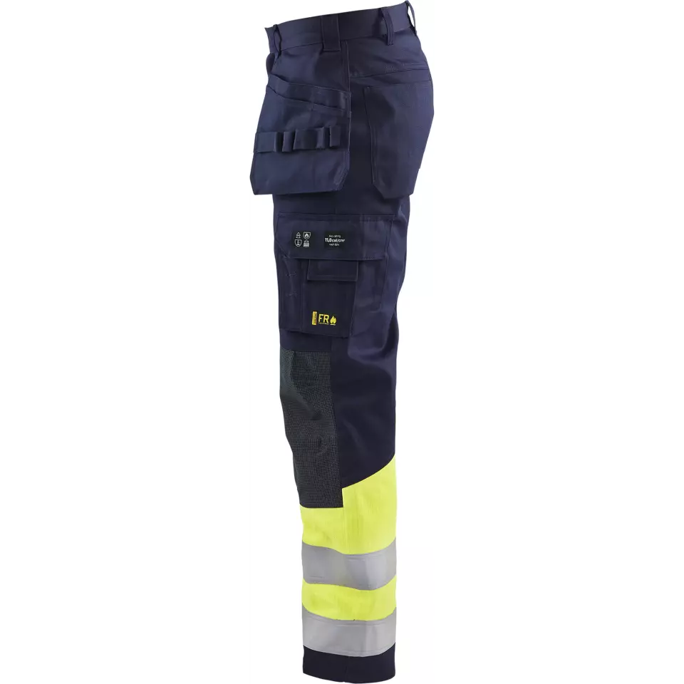 Blåkläder 147915148933, Multi-Norm Craftsman Work Trousers, Navy Blue/ Yellow, image 3, gallery thumbnail