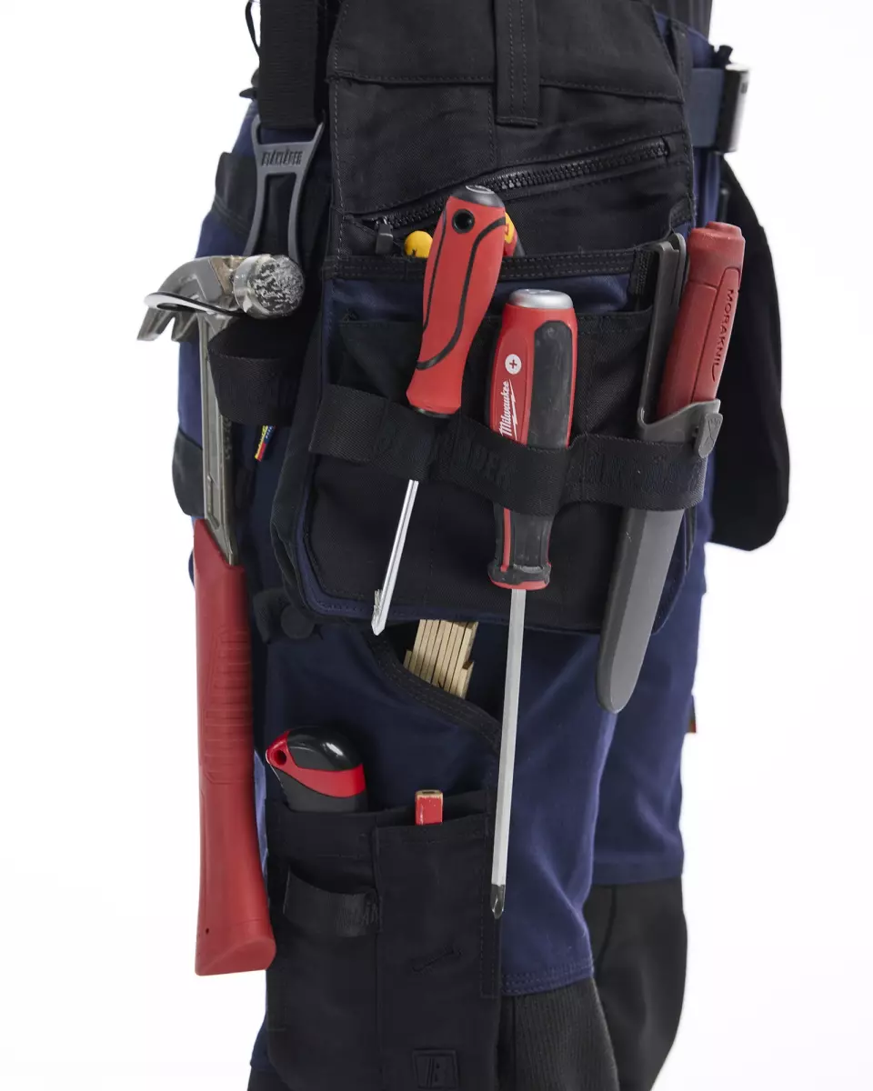 Blaklader 717011498699, STRIKER Ladies' Stretch Craftsman Work Trousers, Dark Navy Blue/Black, image 7, gallery thumbnail