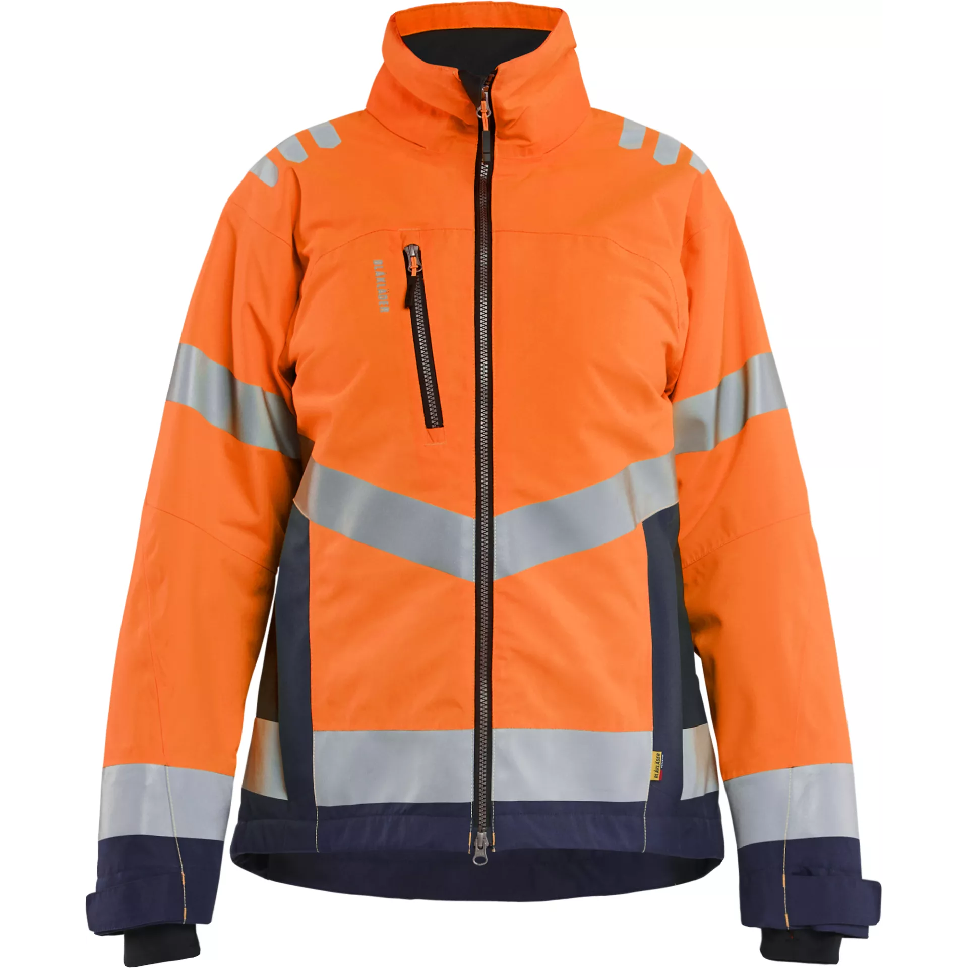Blaklader 476219775389, Ladies High Vis Winter Jacket Lightly Lined, High Vis Orange/Navy Blue