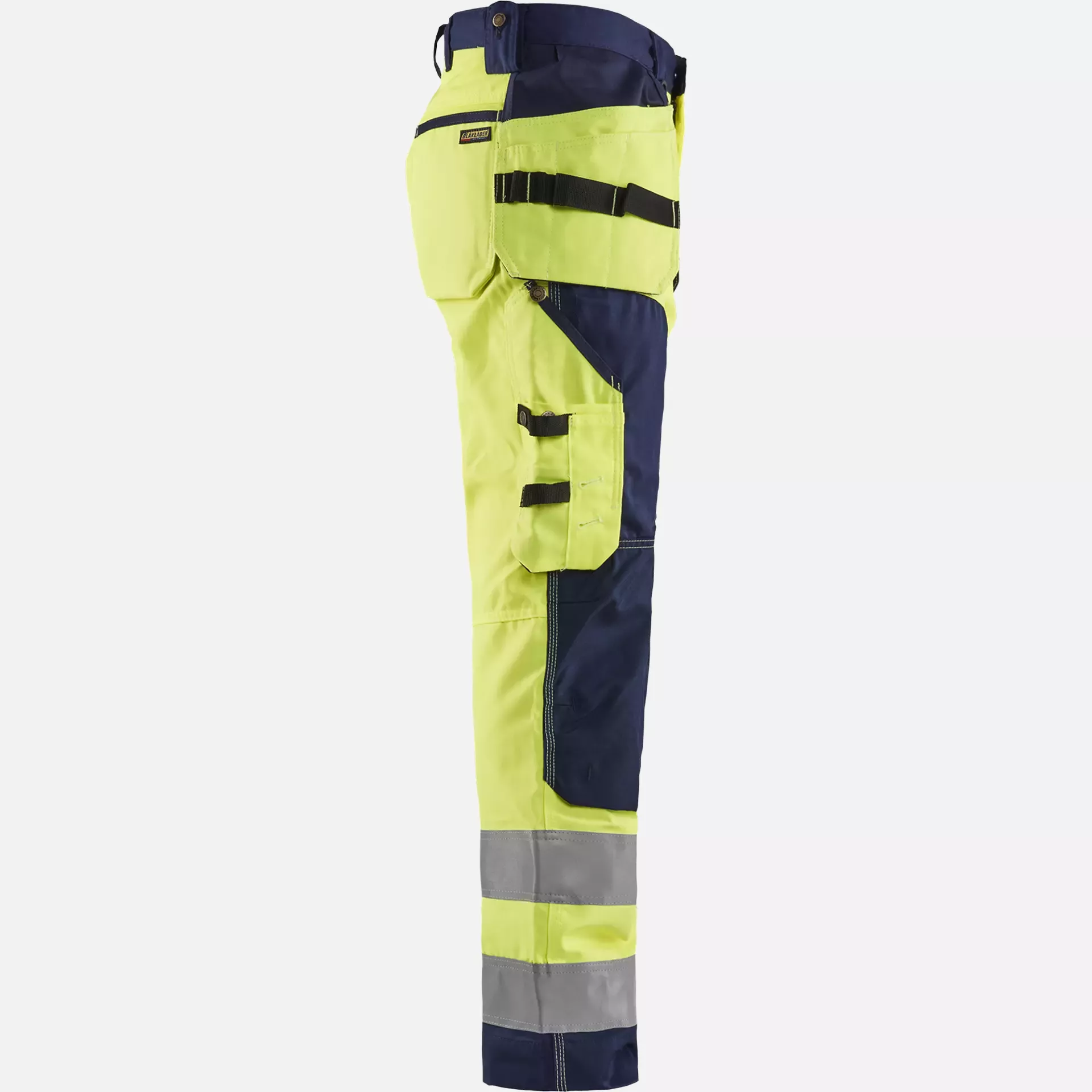 Blaklader 156818113389, High Vis Craftsman Work Trousers, Yellow/Navy Blue, image 2