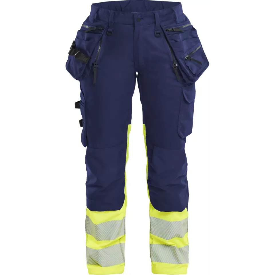 Blaklader 703011498933, High Vis Damen Stretchhose, Marineblau/ Gelb, image 1, gallery thumbnail