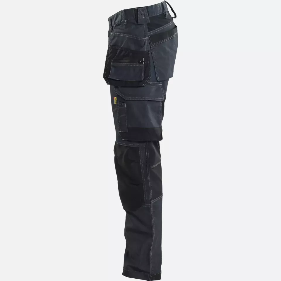 Blaklader 175011418999, Stretch Denim Craftsman Work Trousers, Navy Blue/Black, image 3, gallery thumbnail